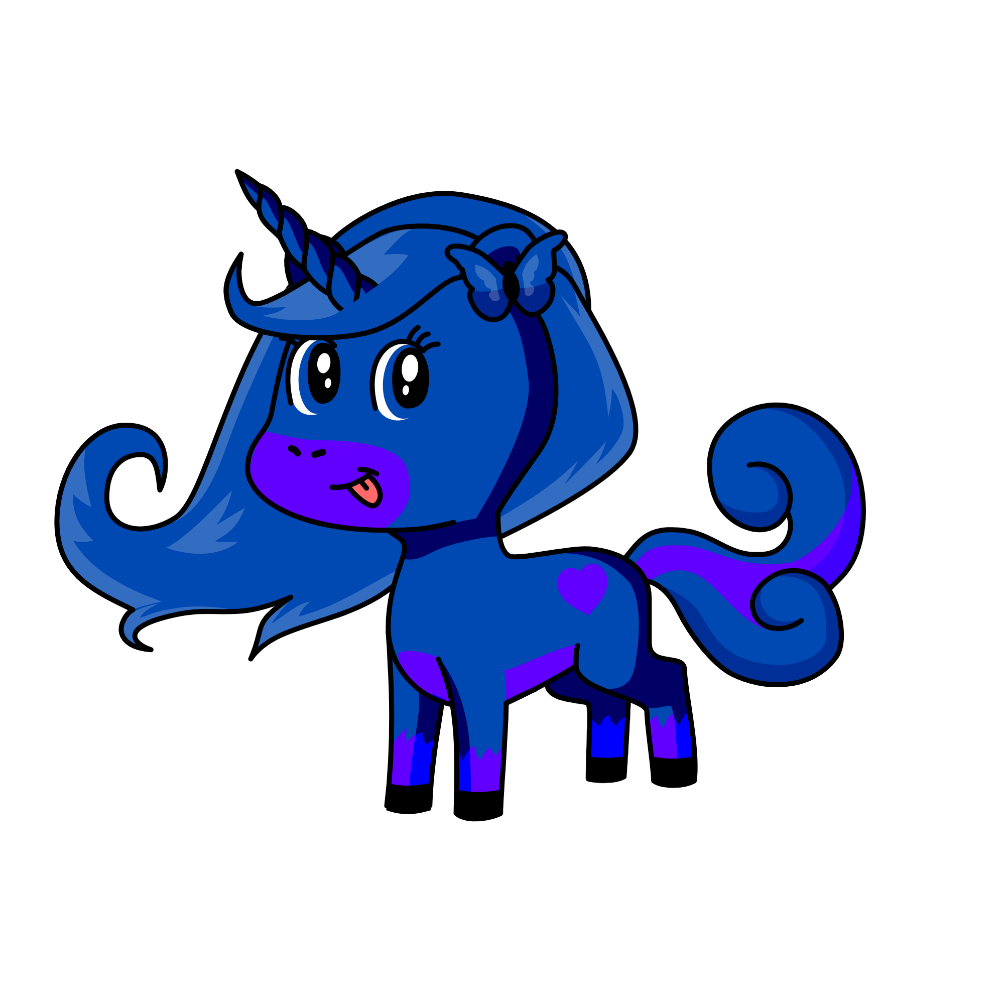 bluey, the unicorn