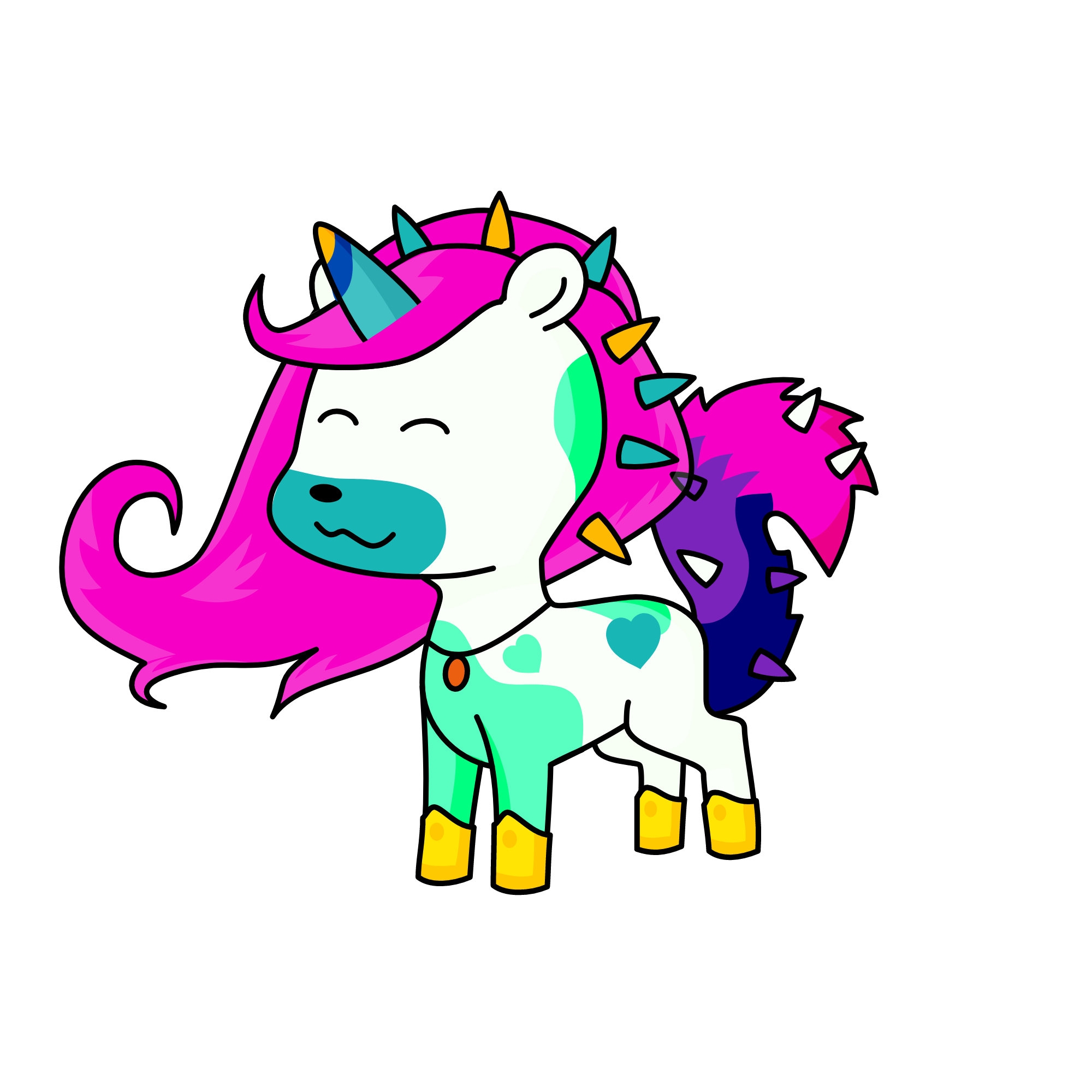 Rainbow, the unicorn