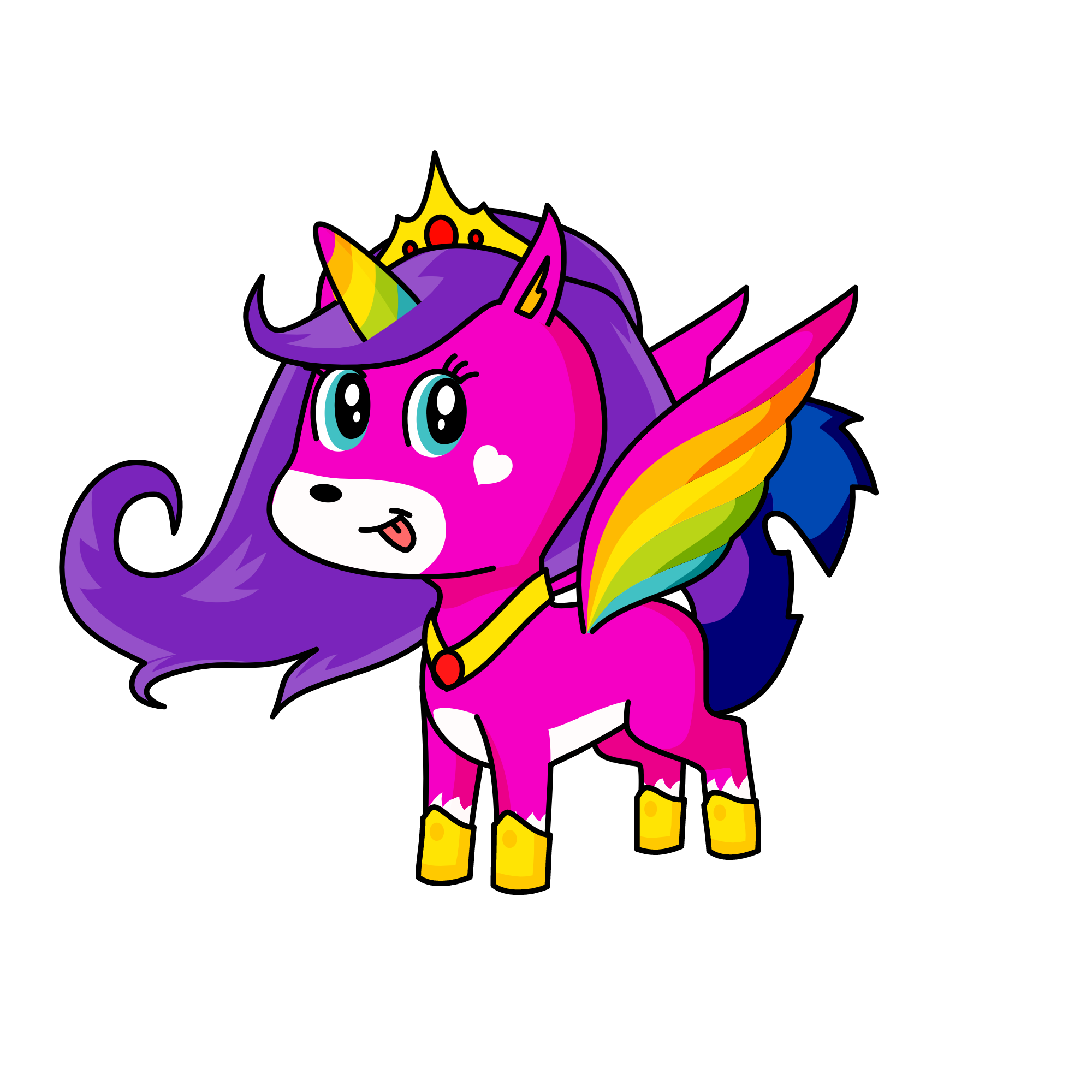 princess wolfie, the unicorn