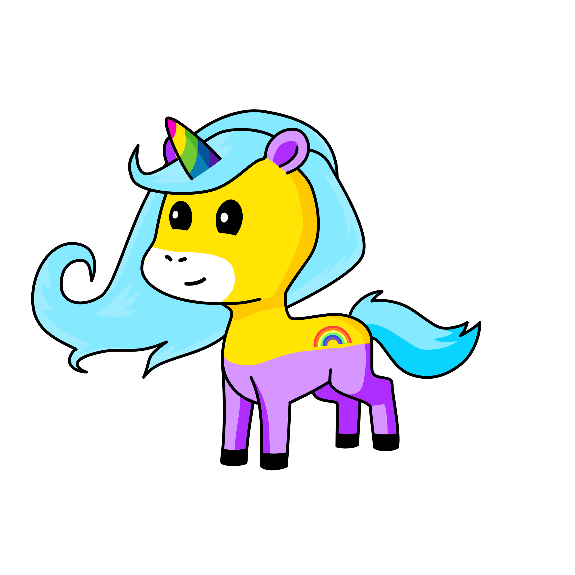 nion rainbow, the unicorn