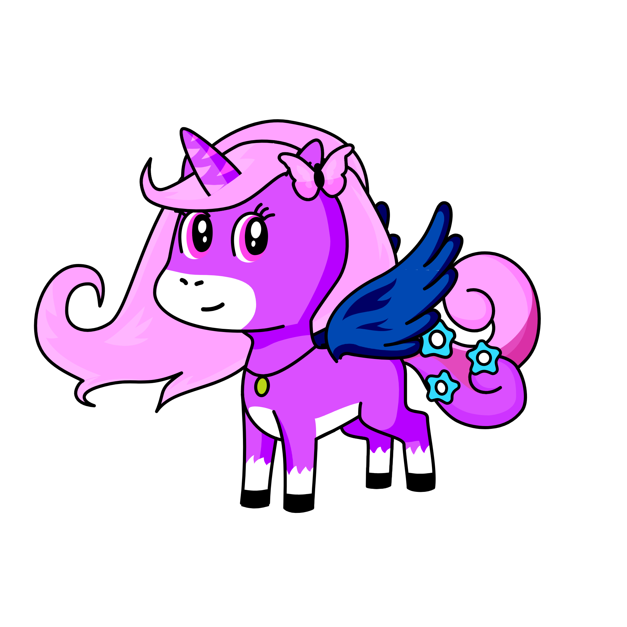 flutter, the unicorn