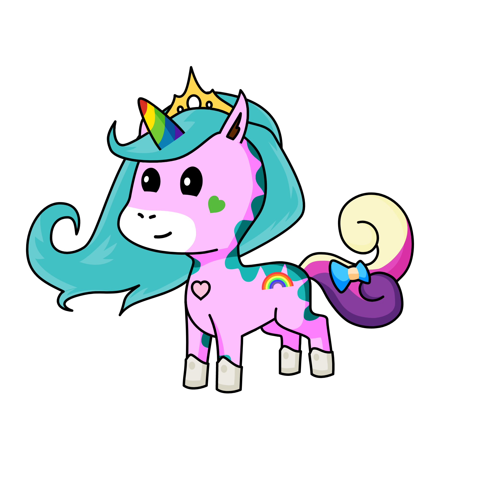 Blossom the queen of the rainbow unicorns, the unicorn