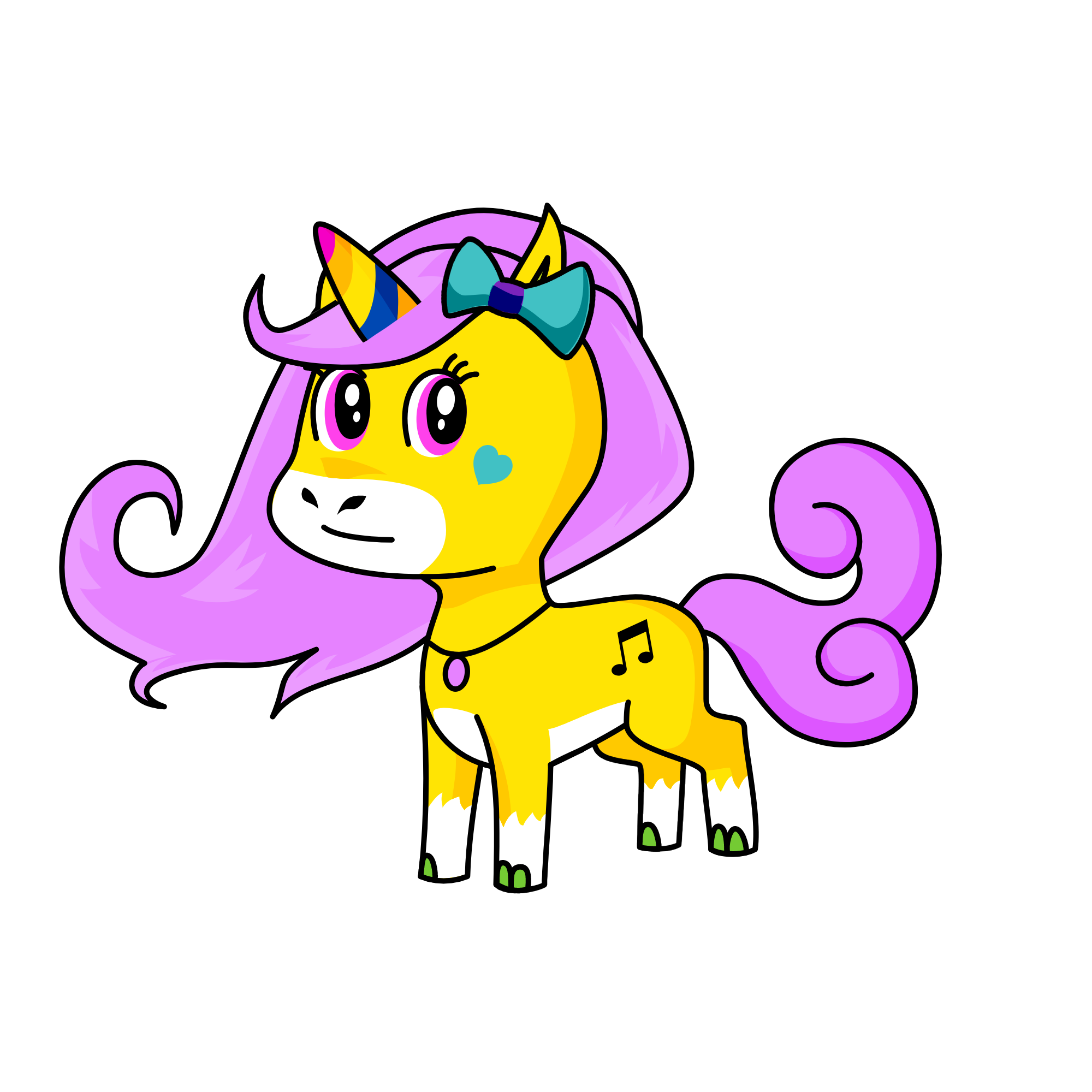 Snow Note, the unicorn