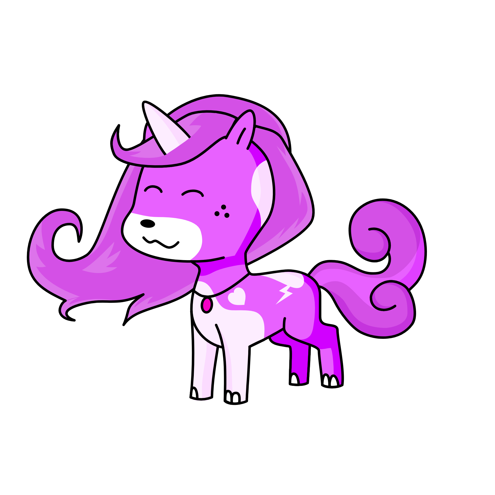 Cute, the unicorn