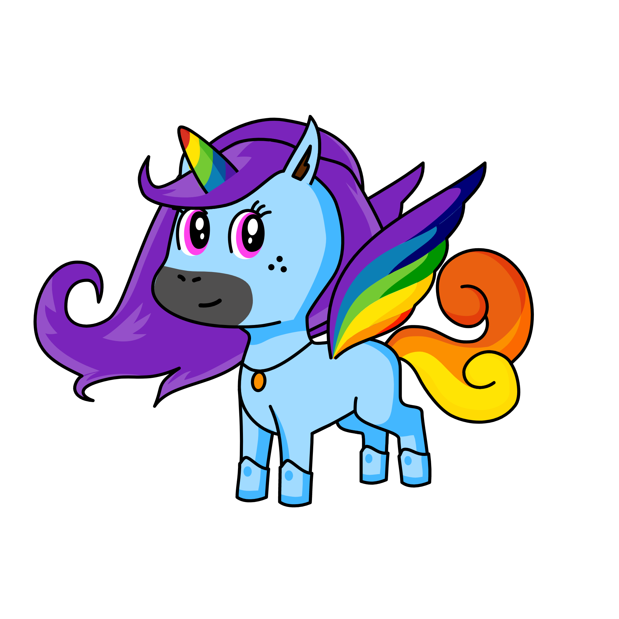 Rainbow Dash, the unicorn