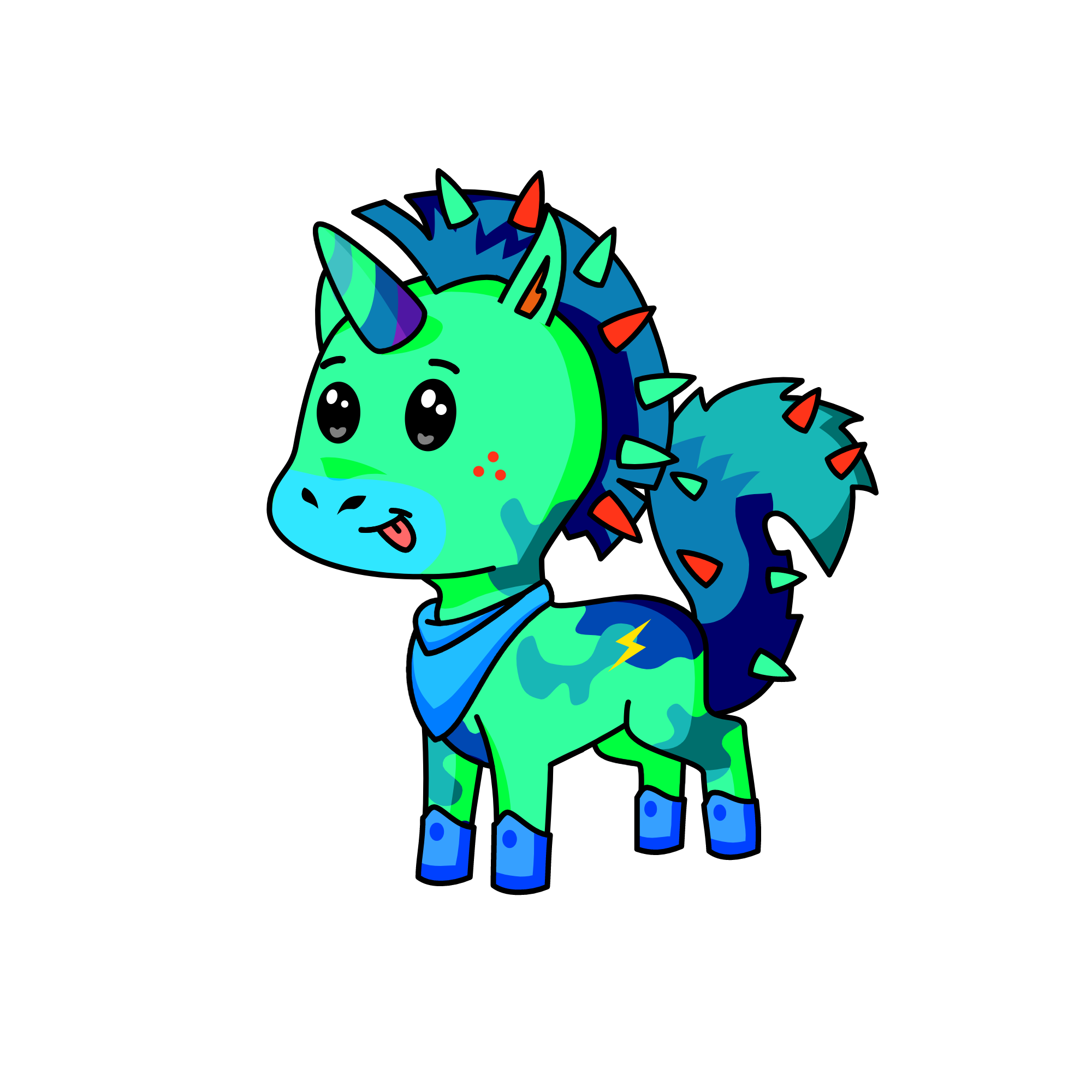 Mint Thunder, the unicorn