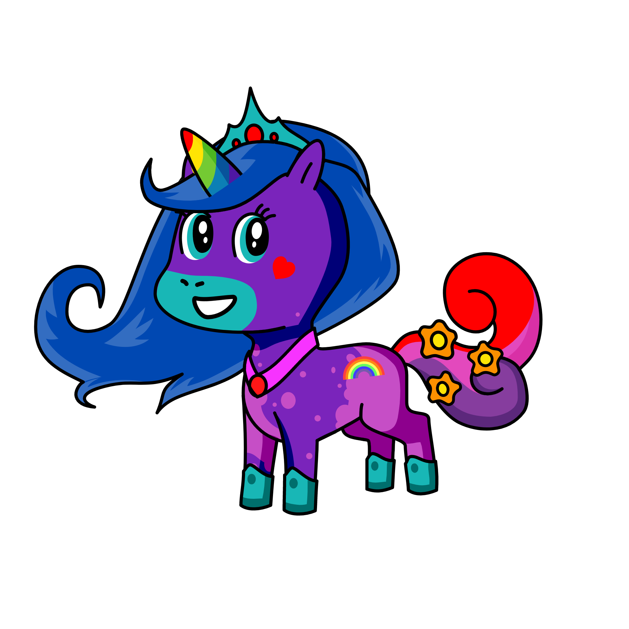 Rainbow Pride, the unicorn