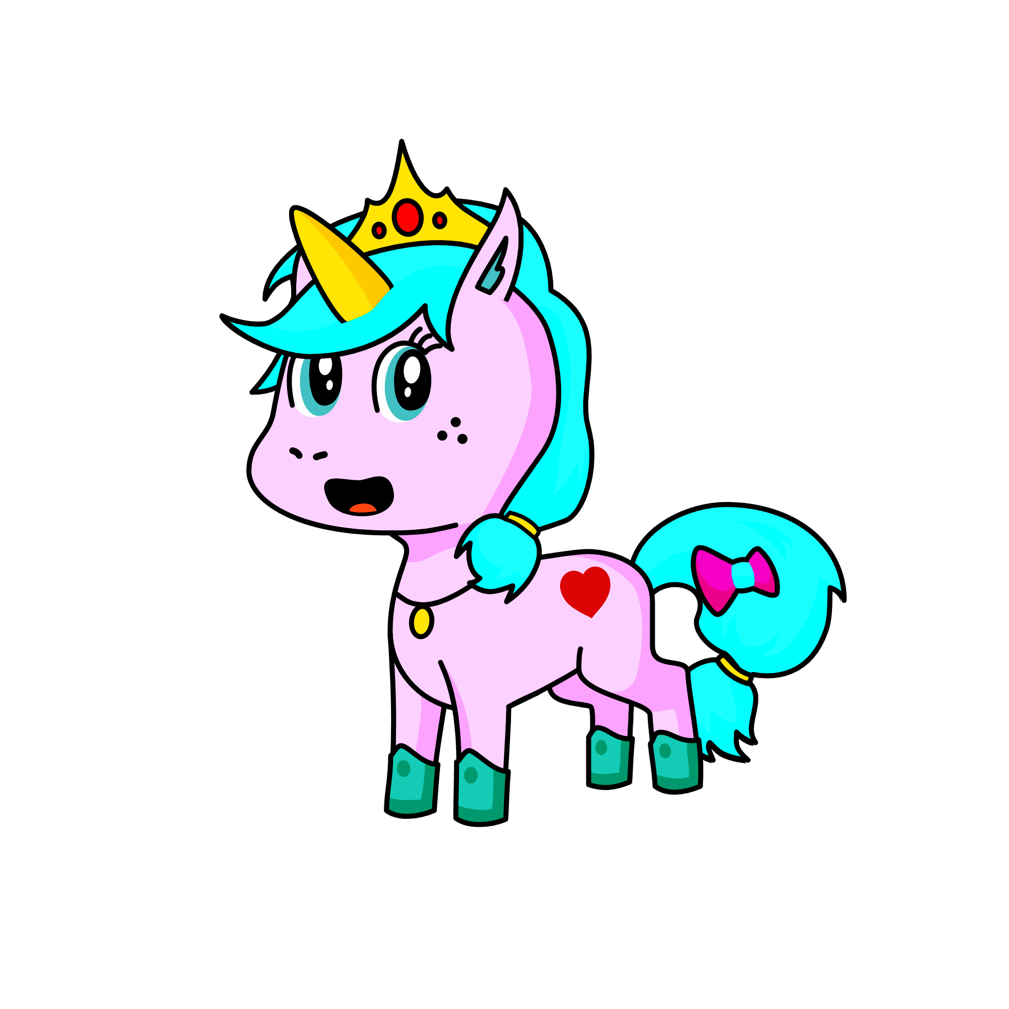 pinkyblue, the unicorn