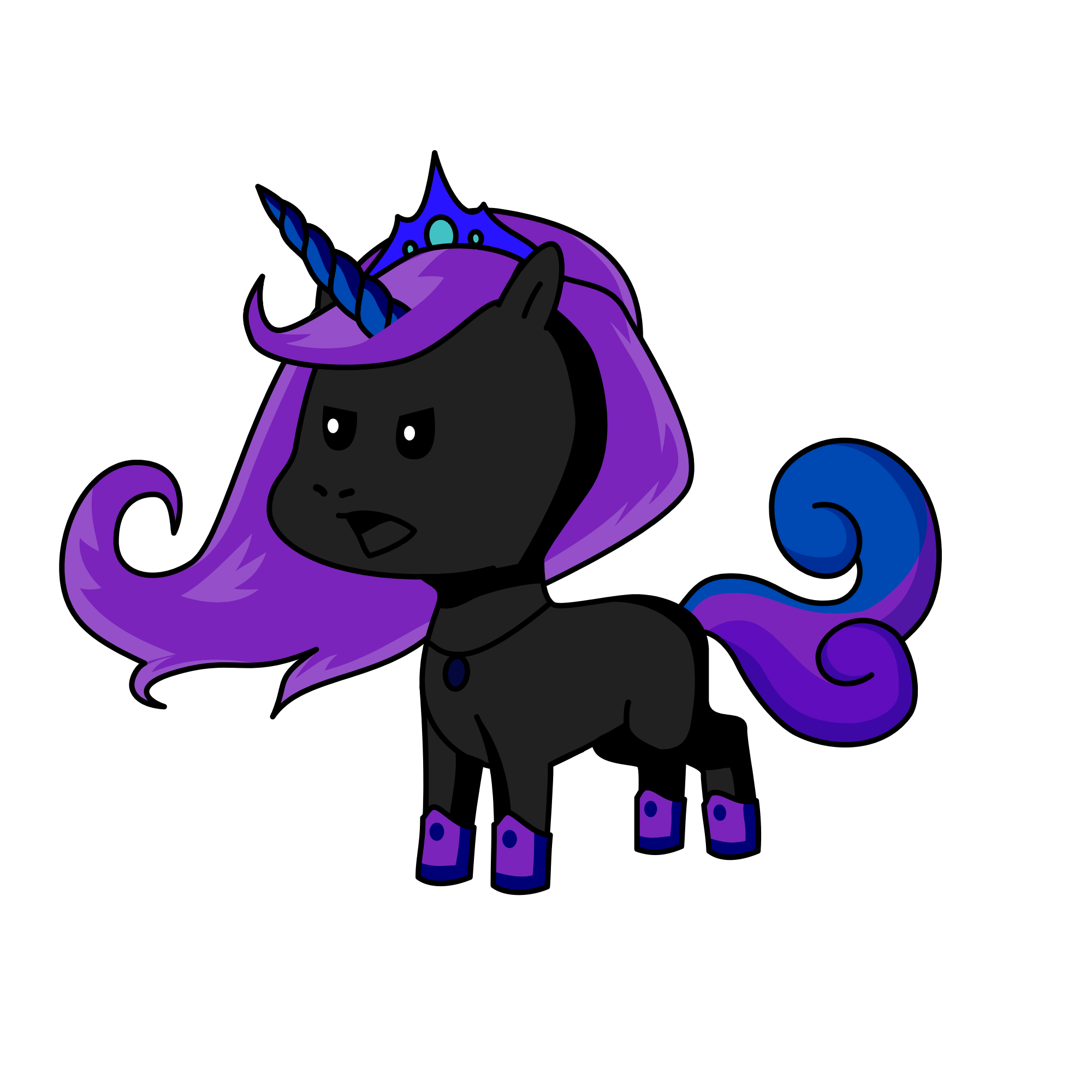 The evil queen 👸 , the unicorn
