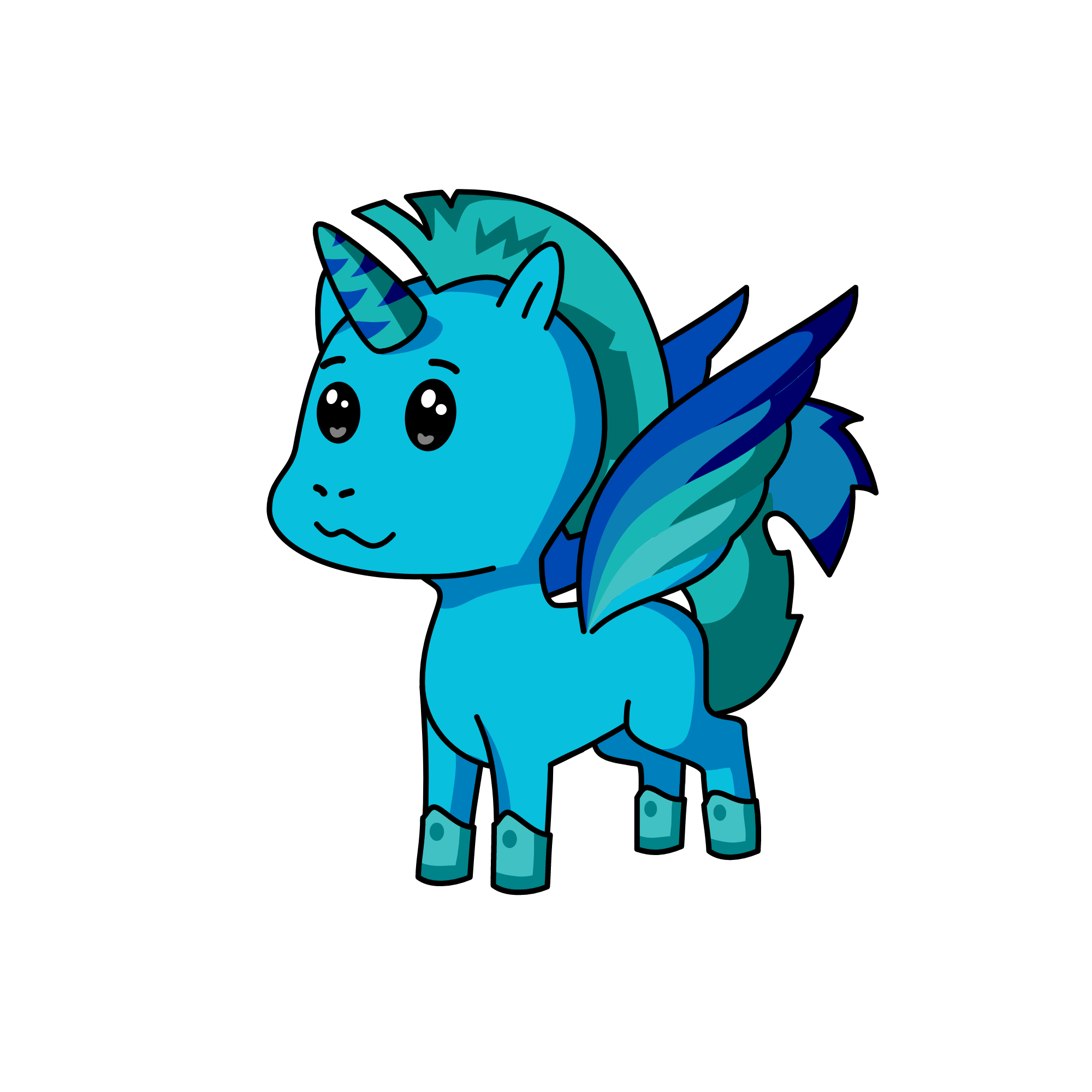 Blue, the unicorn
