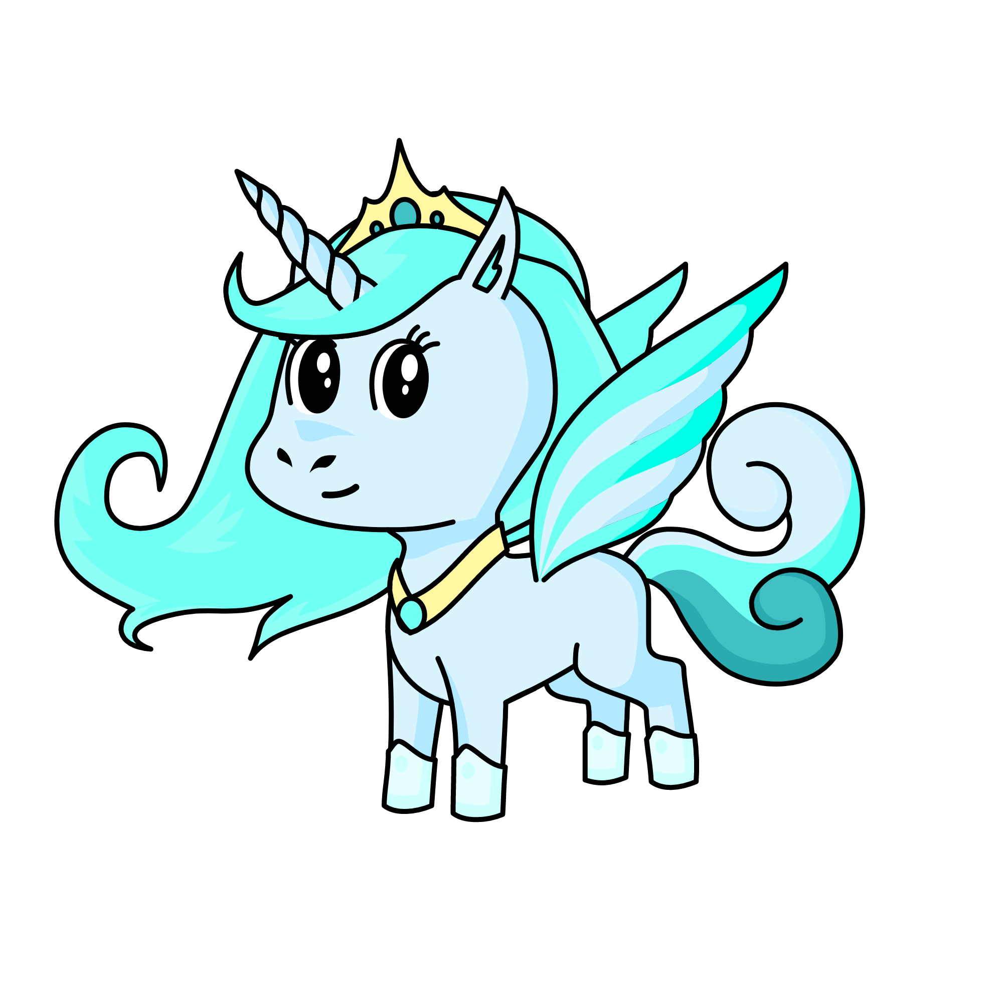 Snow (or ice) queen uni, the unicorn