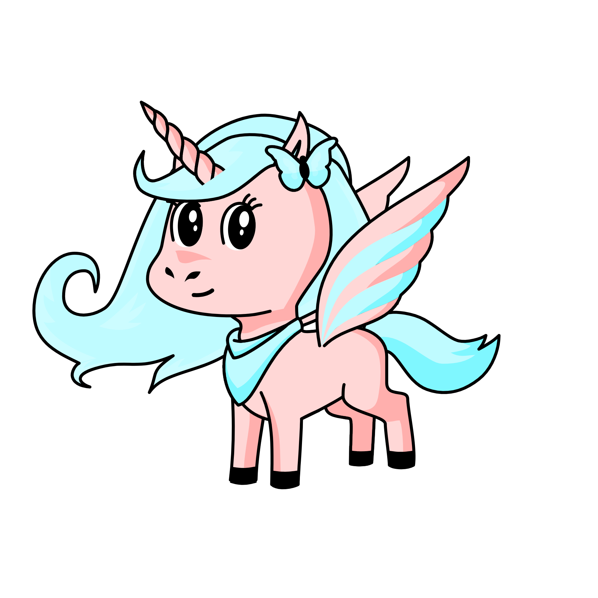 Alyssa as a unicorn, the unicorn