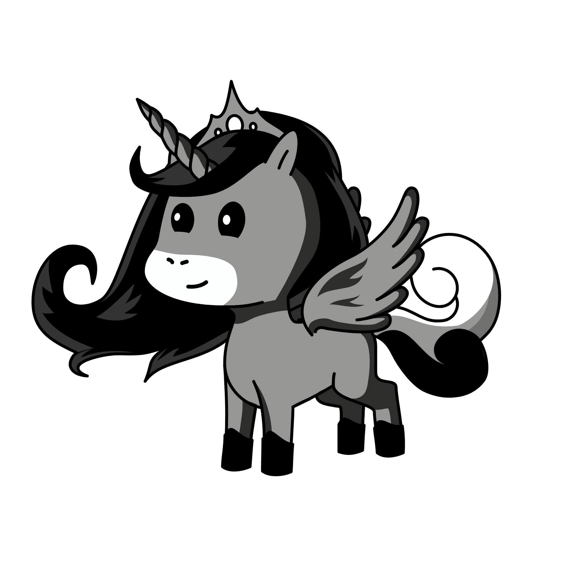 Black, the unicorn