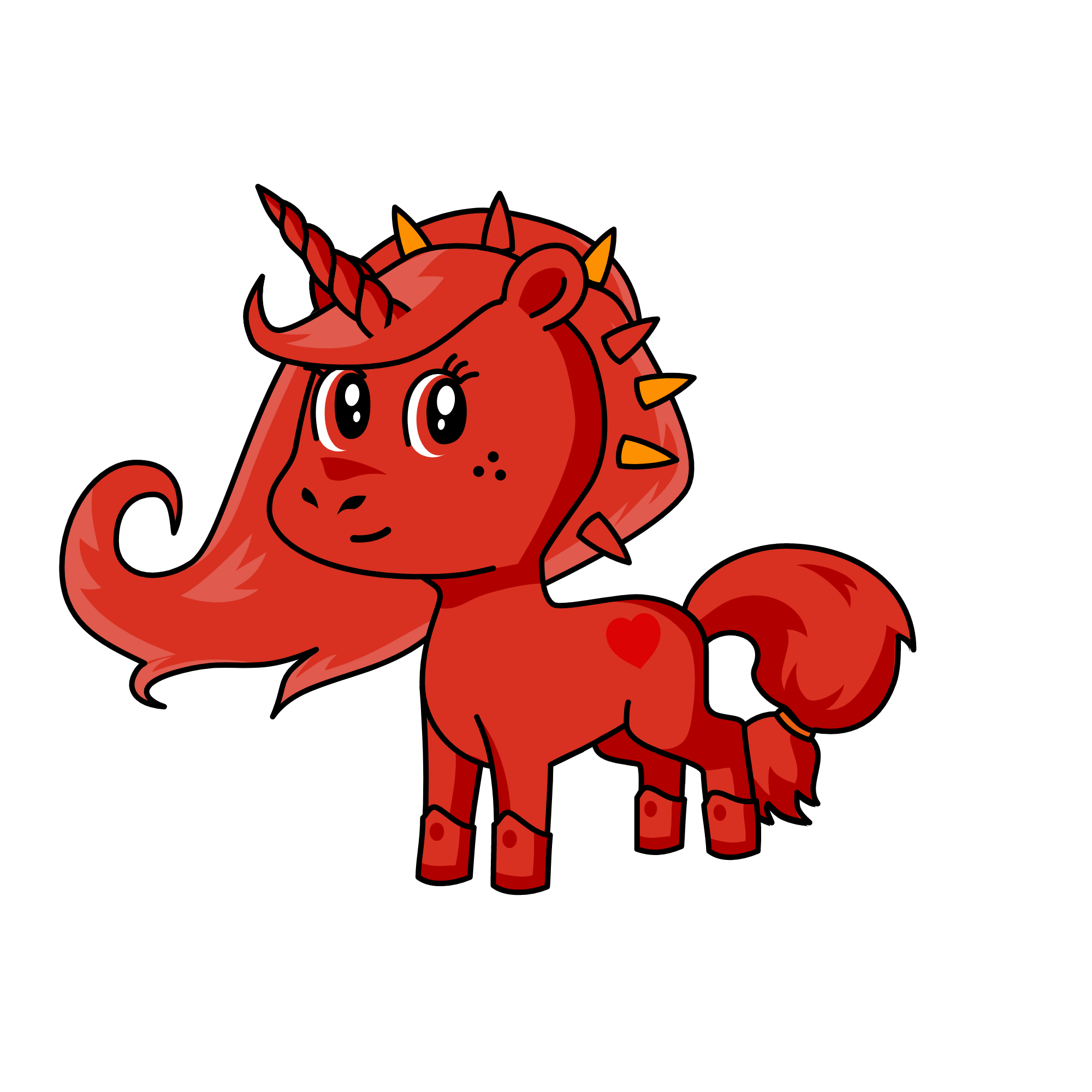 red red red red red, the unicorn