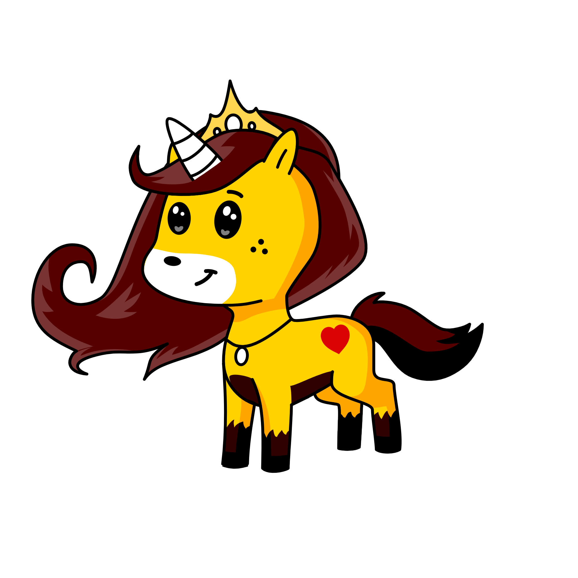 Purtty, the unicorn