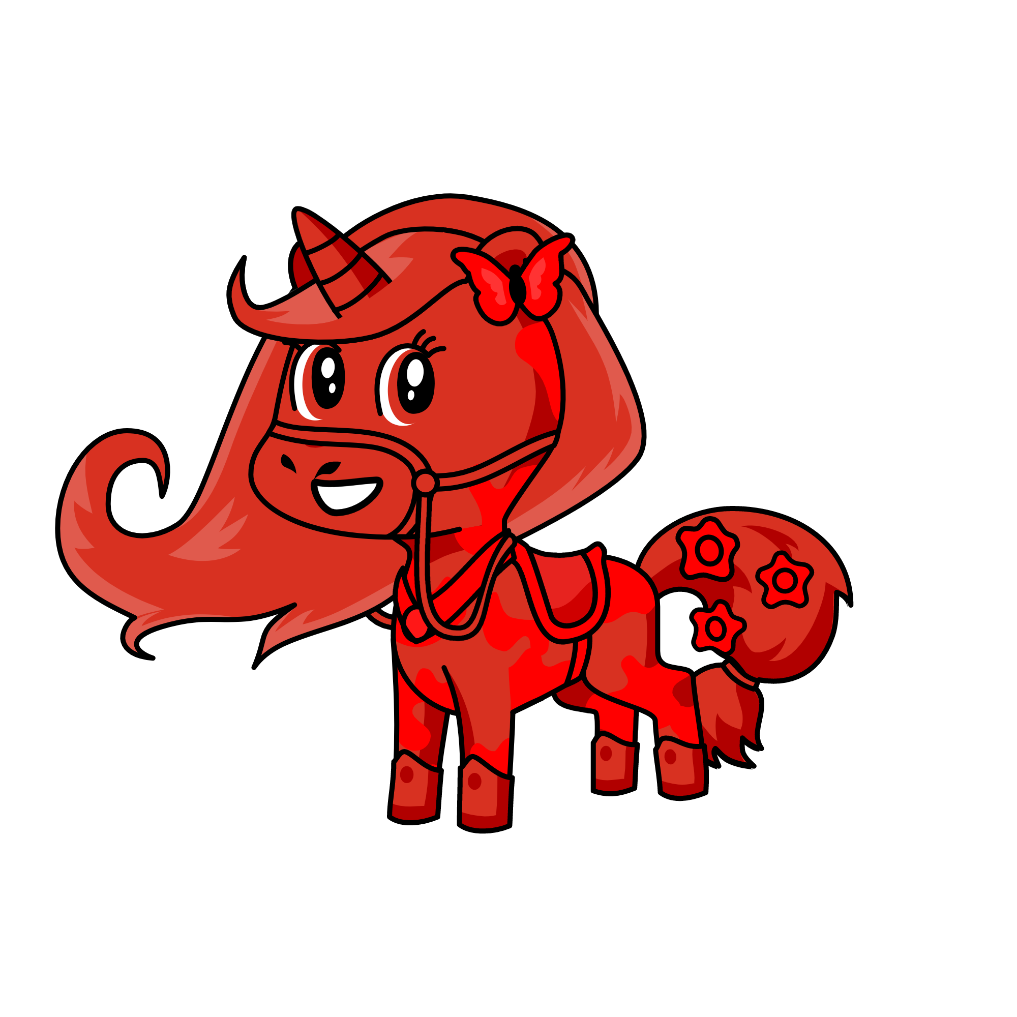 red, the unicorn