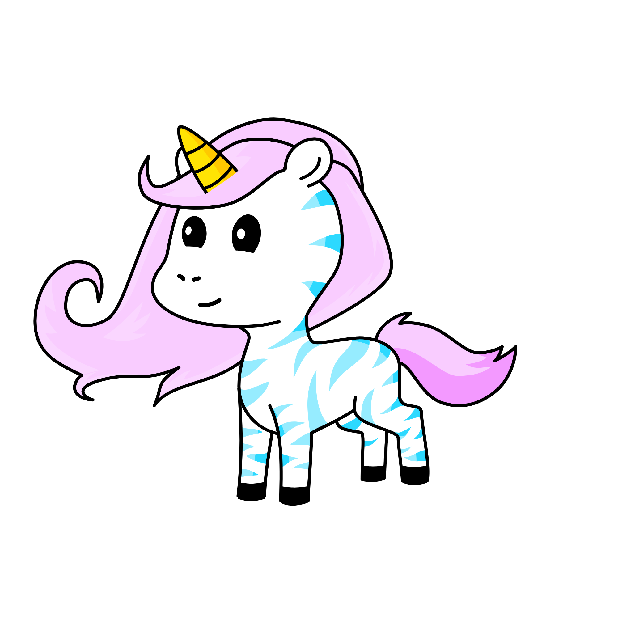 sugar zebra, the unicorn