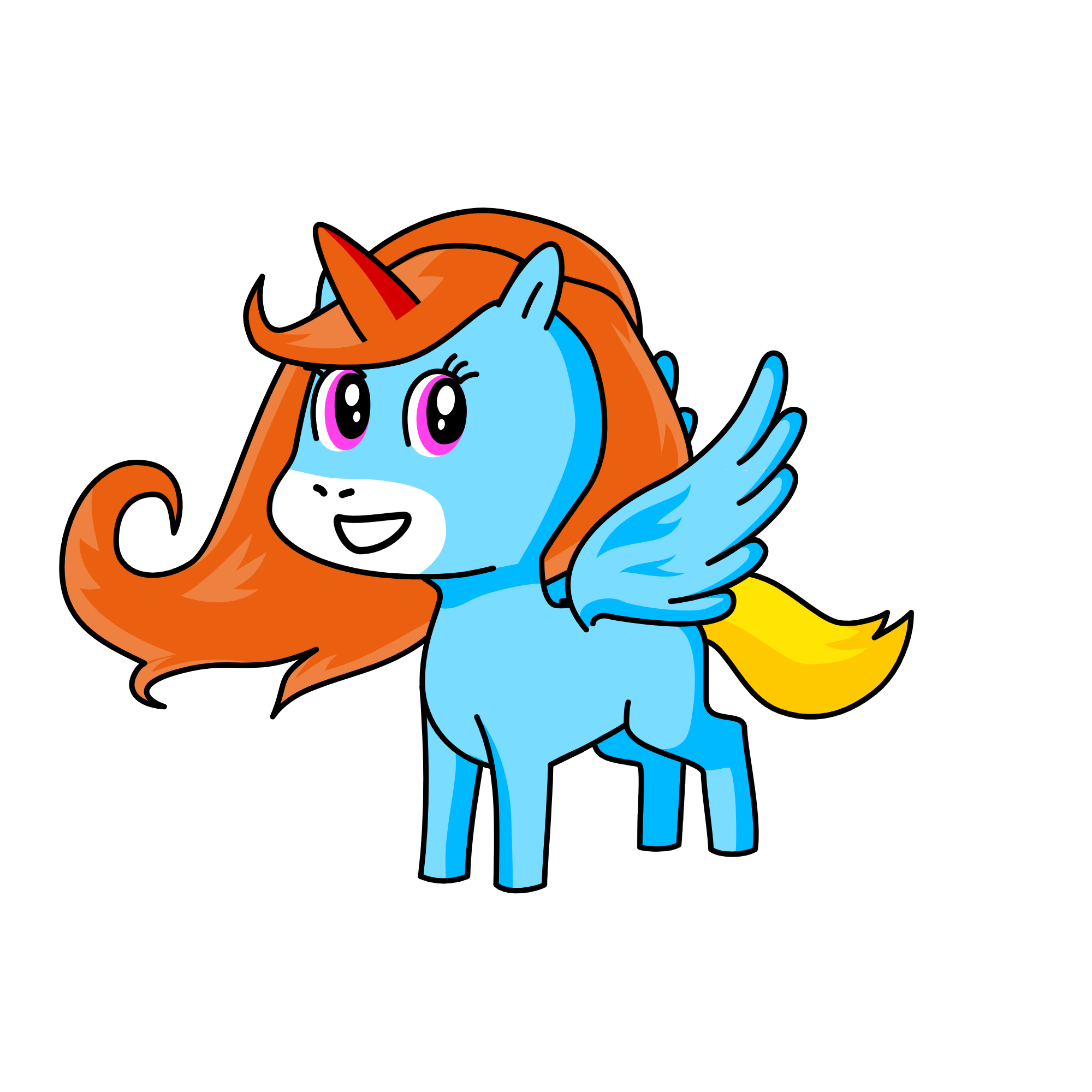 Rainbow Dash, the unicorn