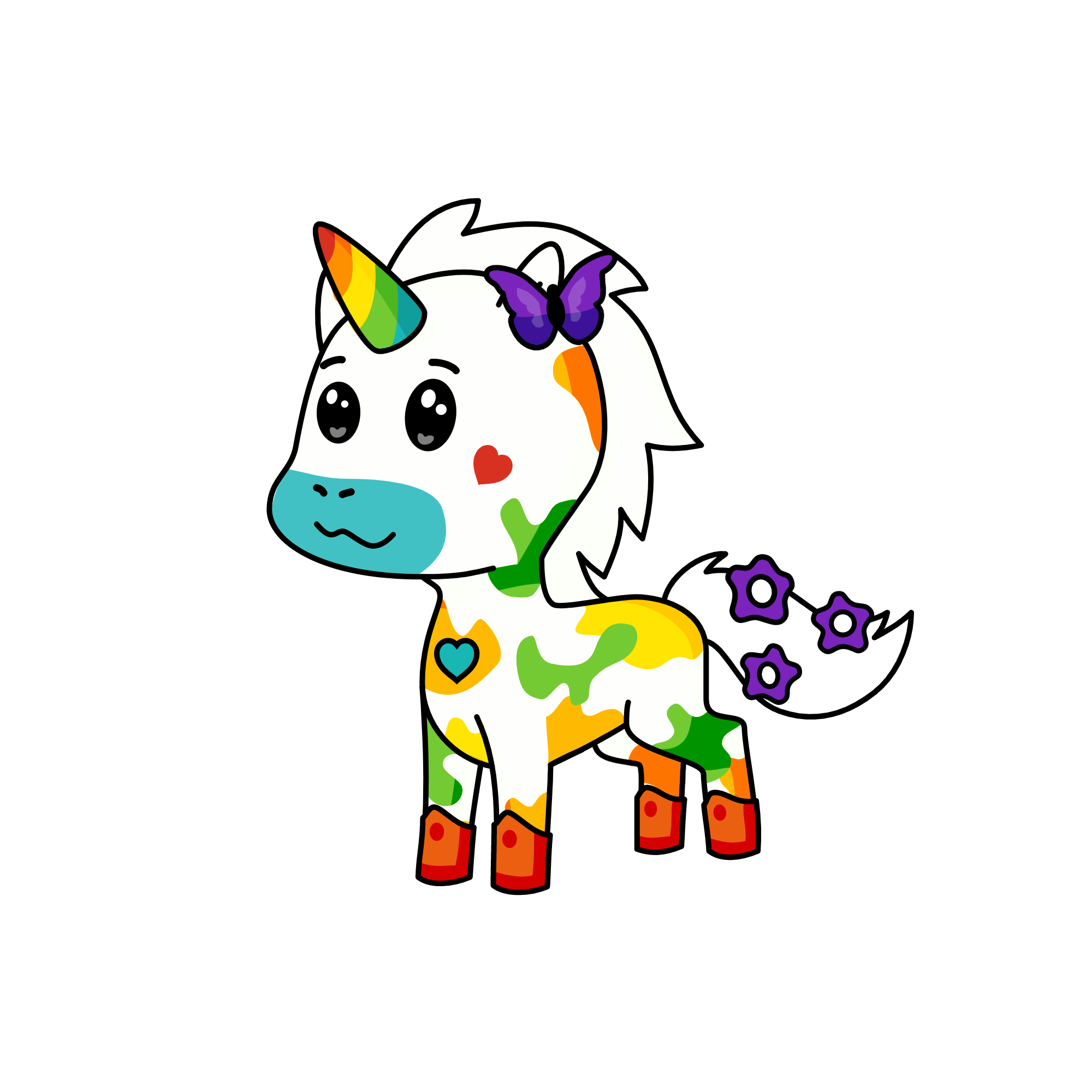 rainbow unicorn, the unicorn