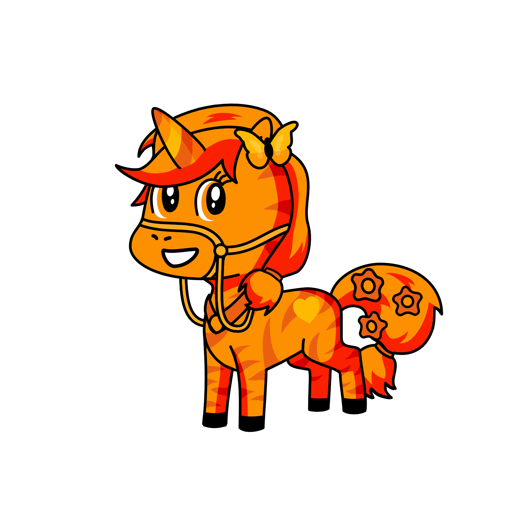 Orange, the unicorn