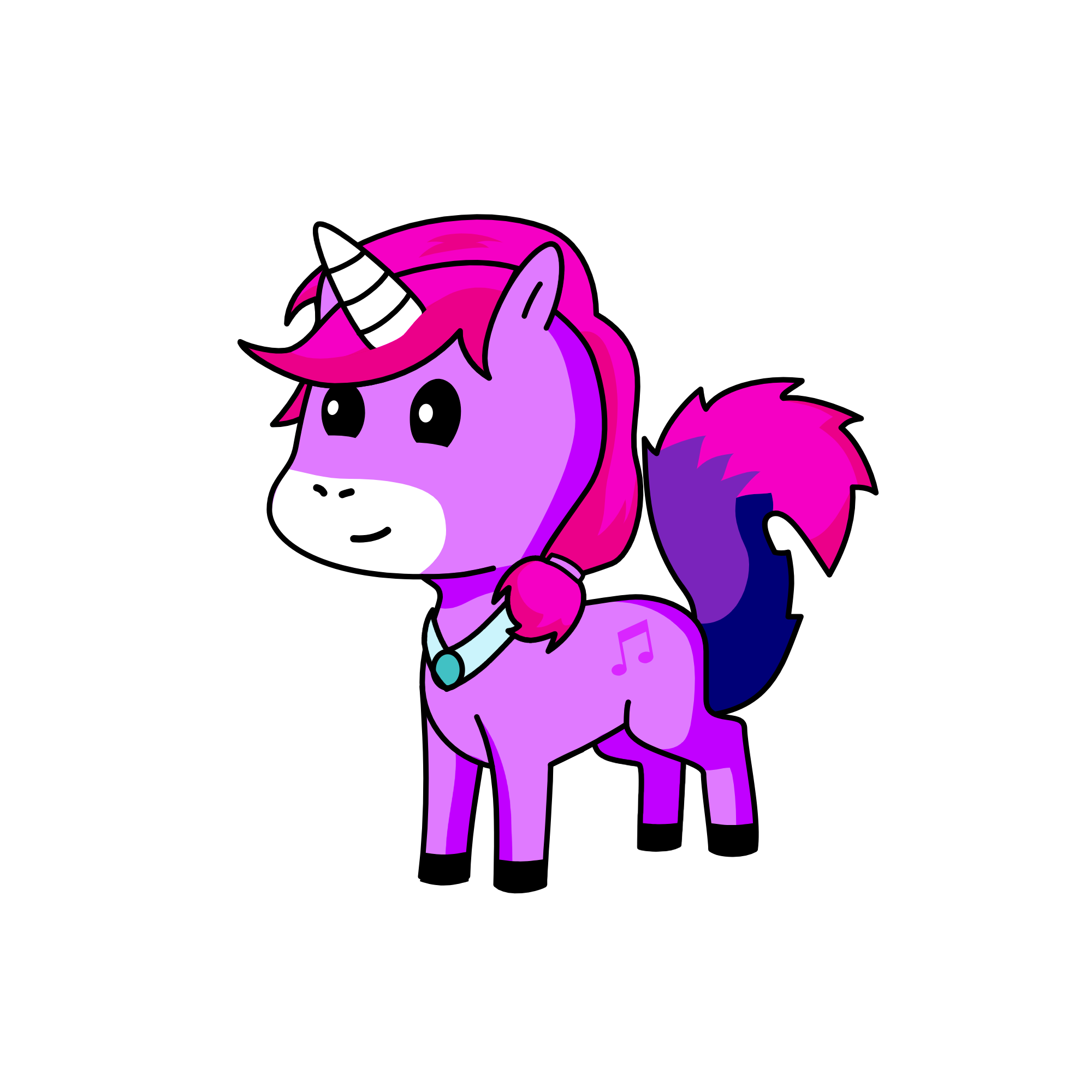Violet, the unicorn