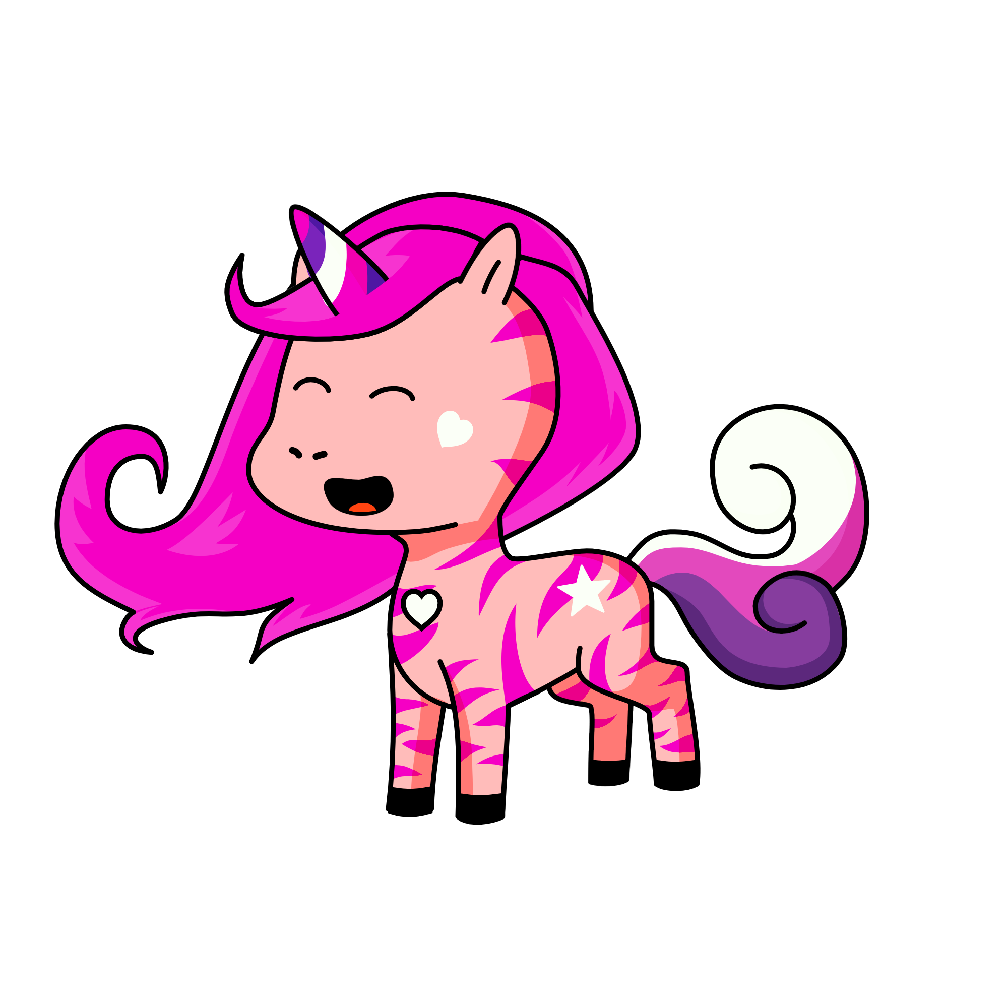 happy with you, the unicorn