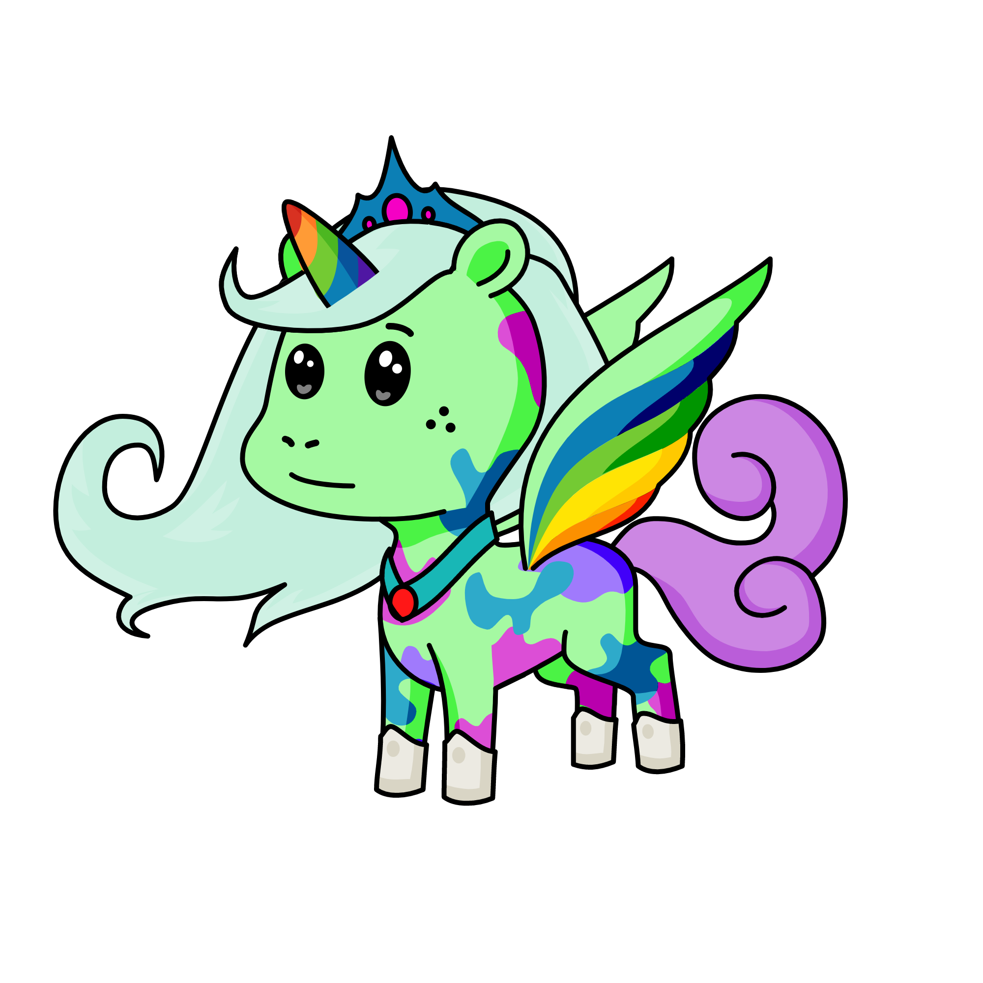 Rainbow, the unicorn