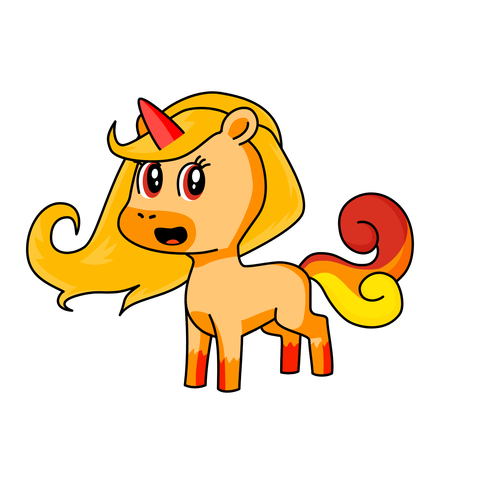 Sunset Wolf, the unicorn
