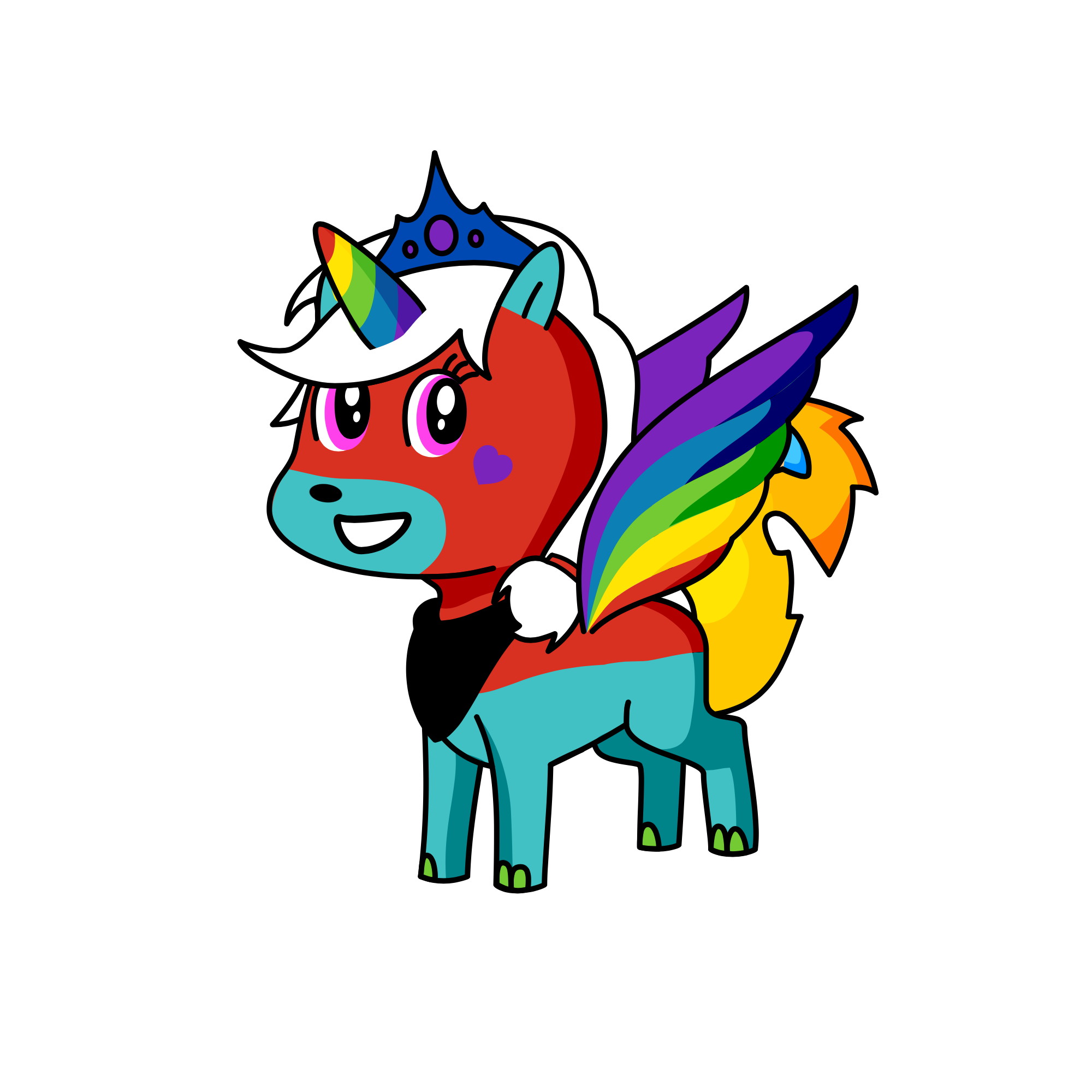 Fly Sky Princess Rainbow, the unicorn