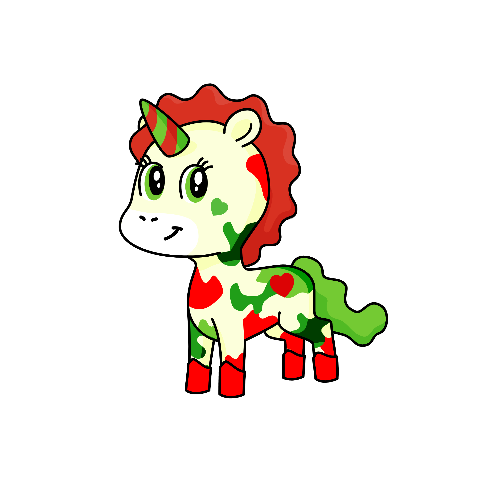 Christmas, the unicorn