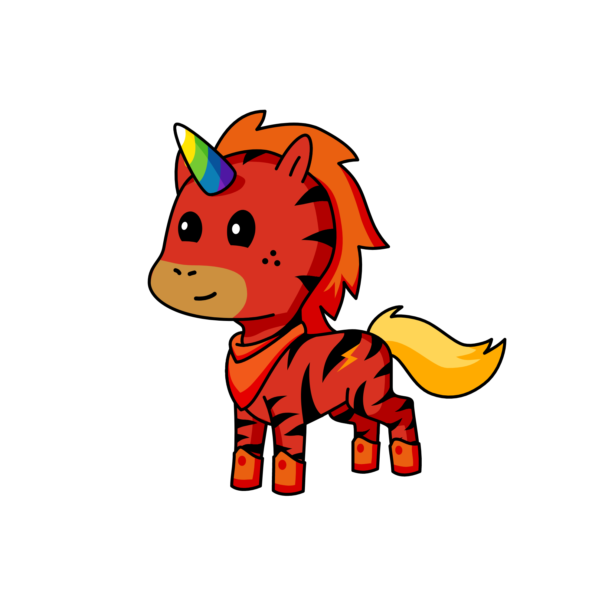 tiger, the unicorn