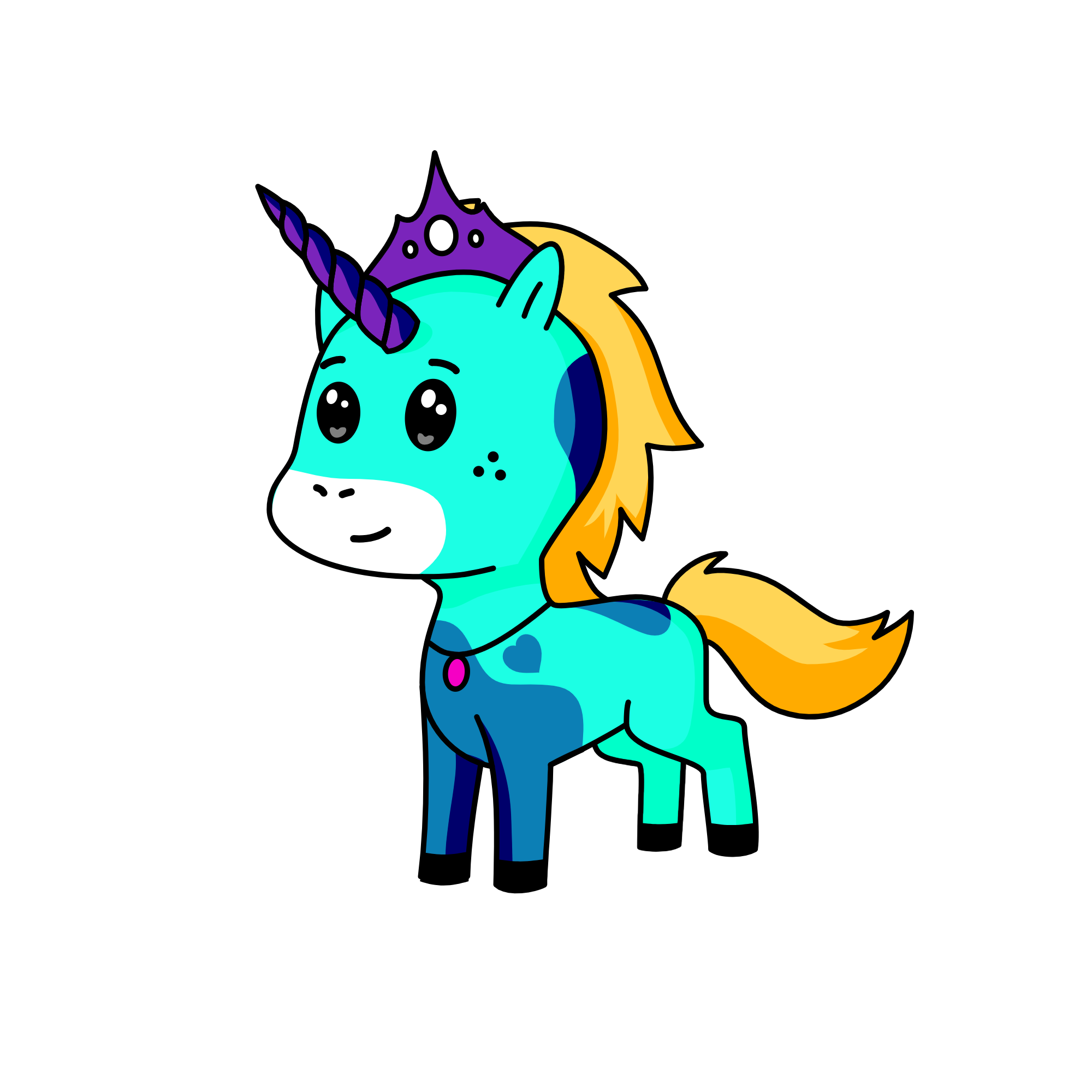 My queen elsa, the unicorn