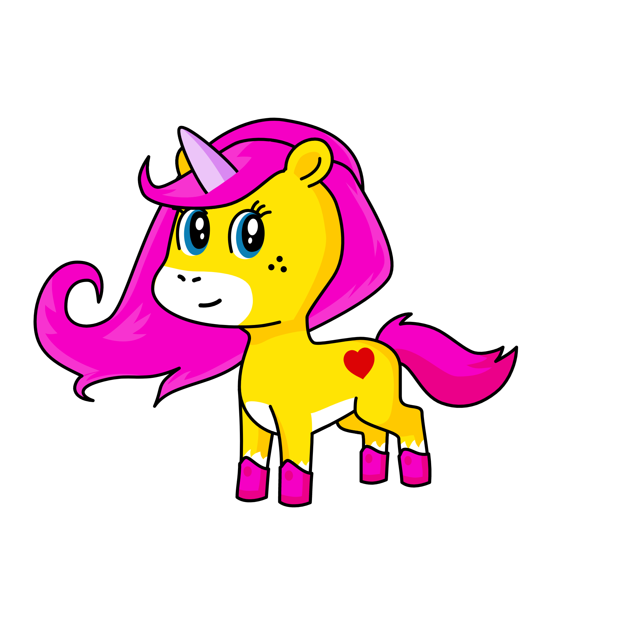 Flutter shy, the unicorn