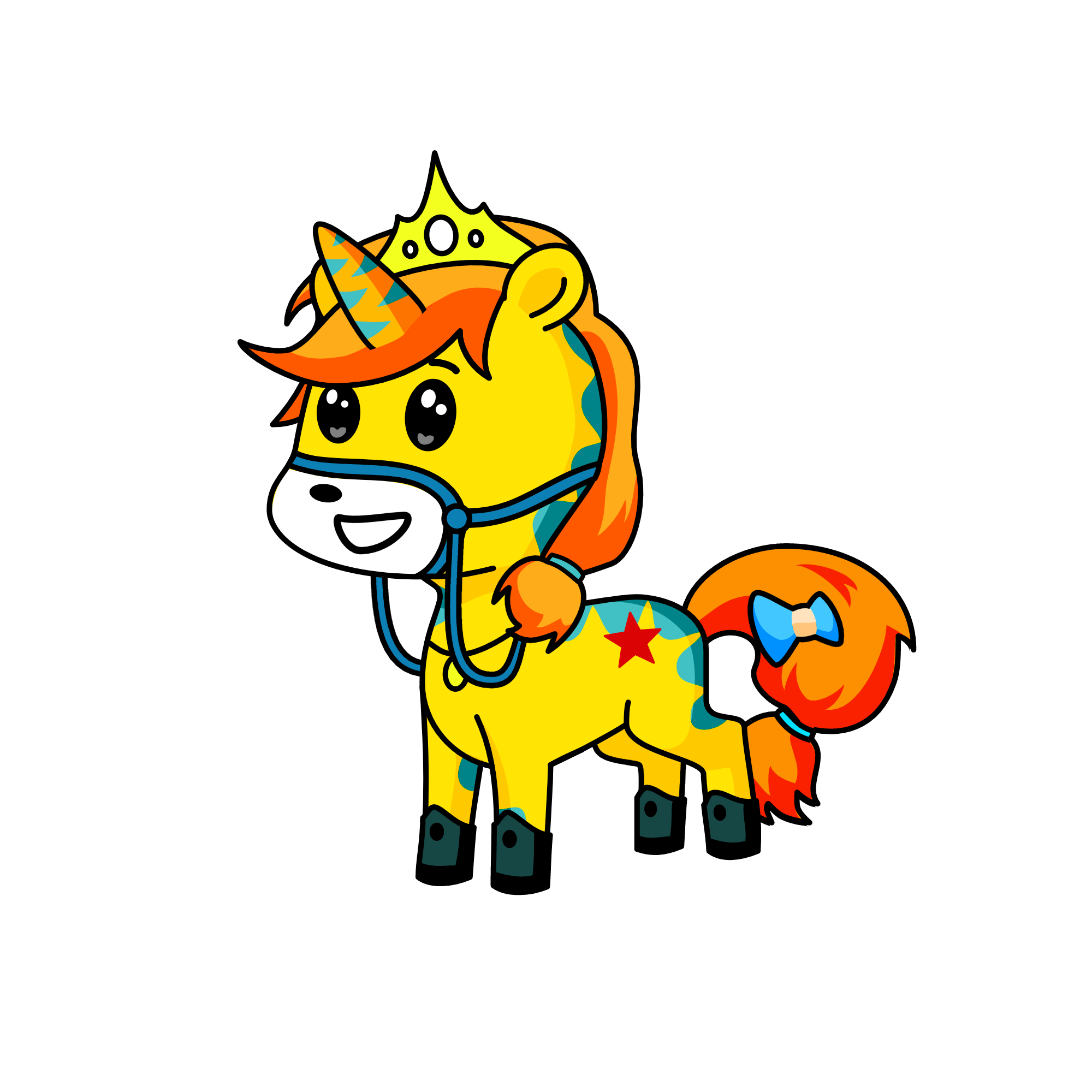 yellow unicorn queen of forest, the unicorn