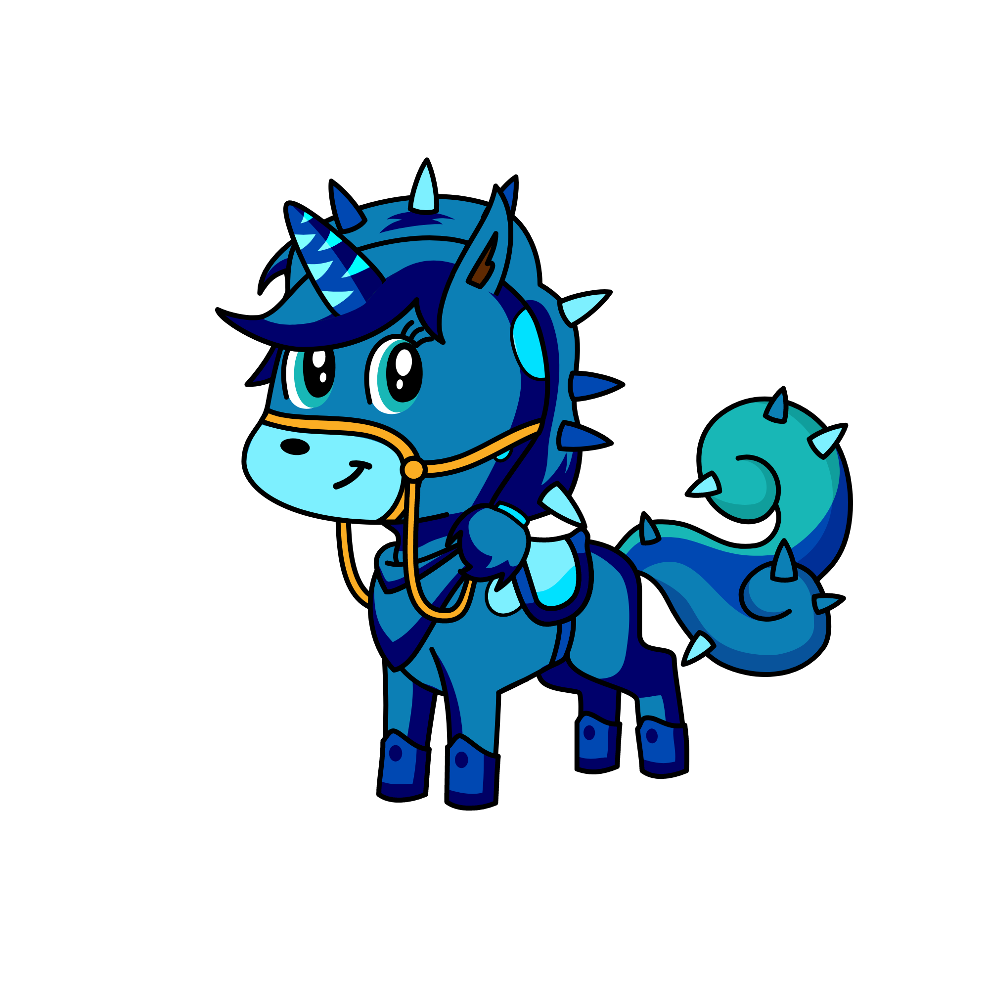 blue , the unicorn