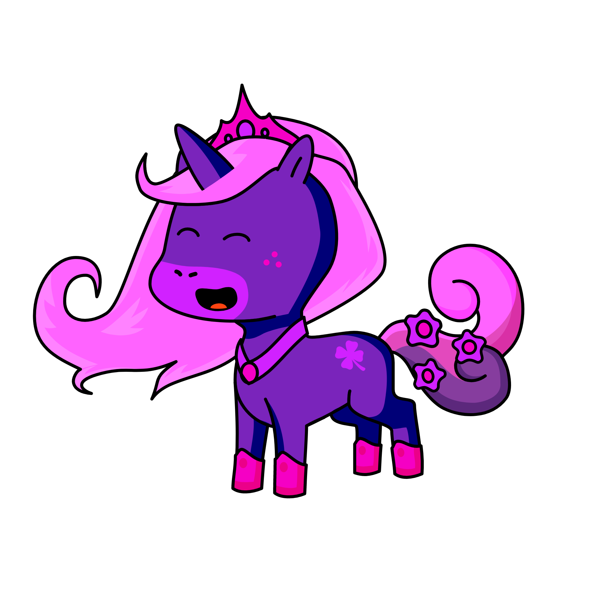Princess purple, the unicorn
