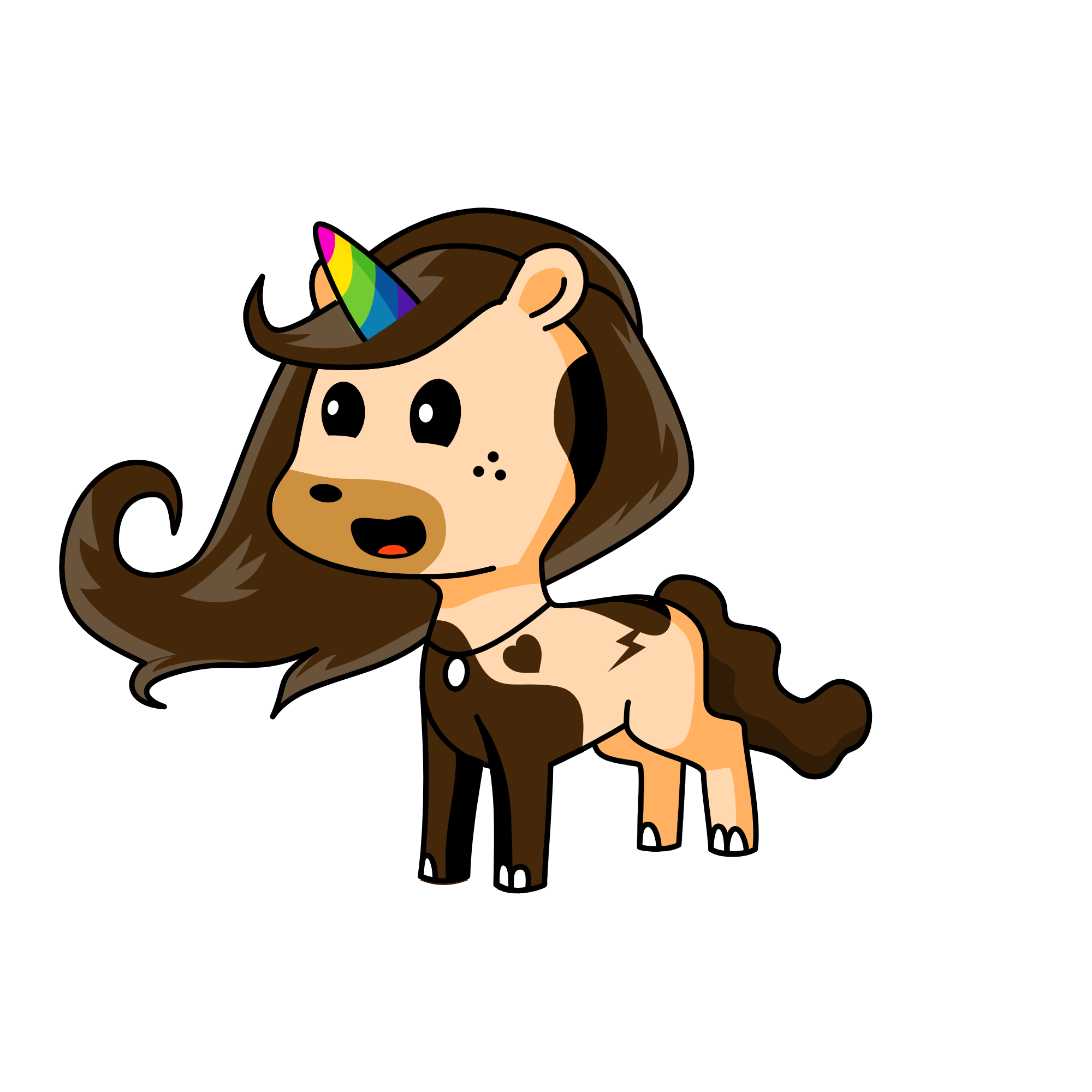 Brownie-Caramel, the unicorn