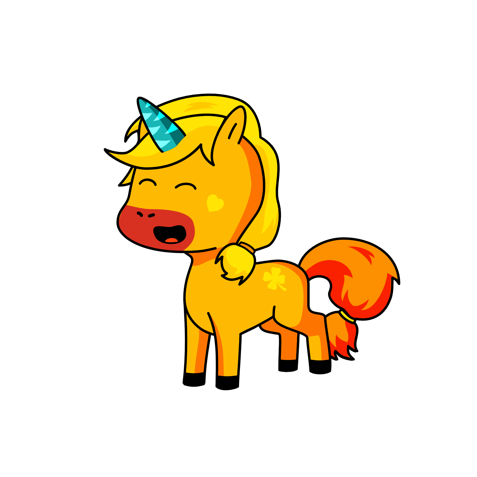 Sunset, the unicorn