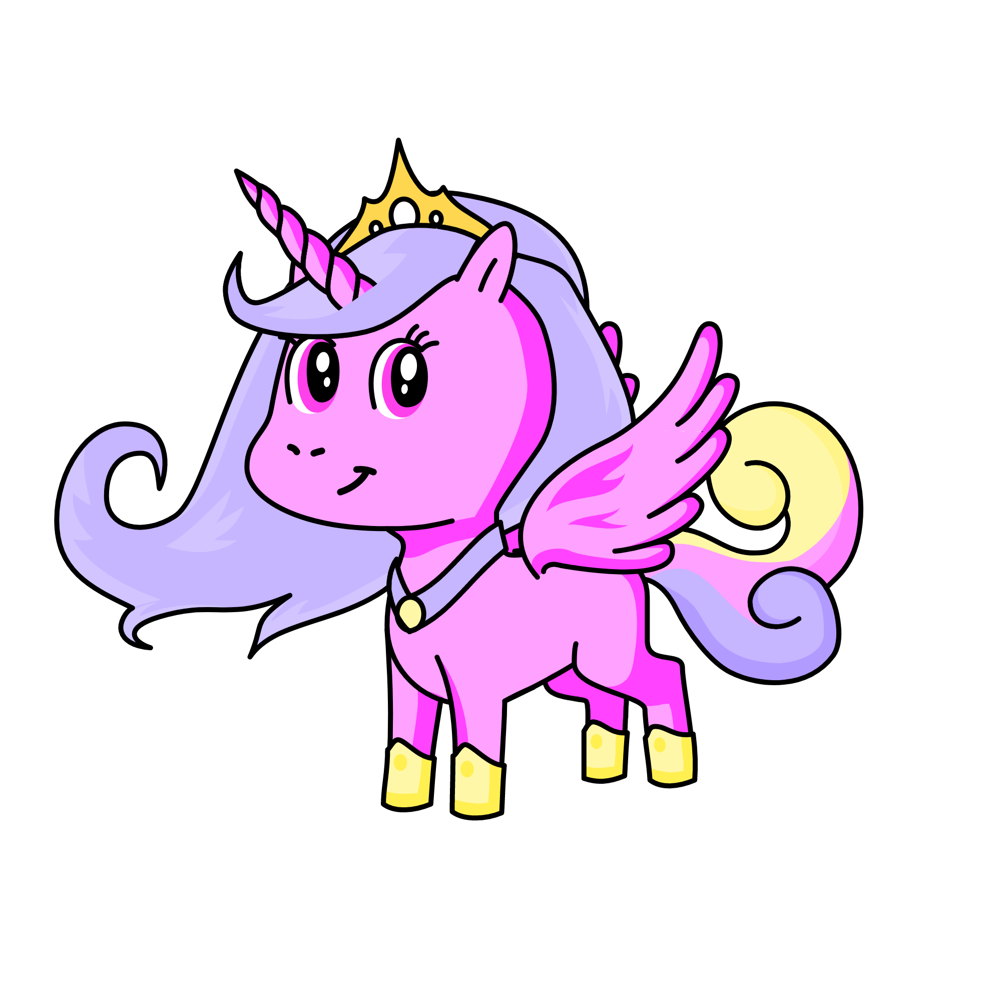 cotten candy qeen , the unicorn