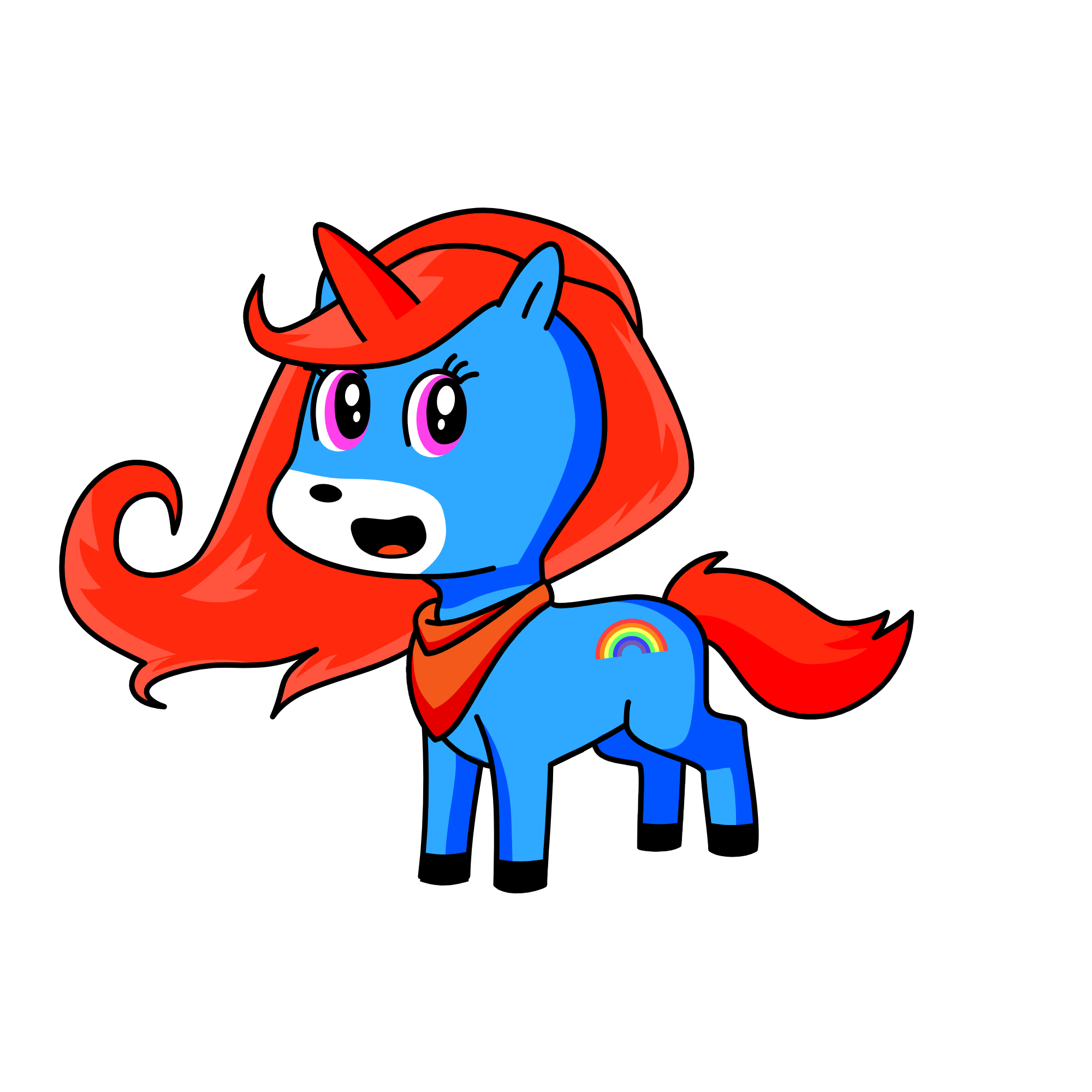 Rainbow Dash, the unicorn