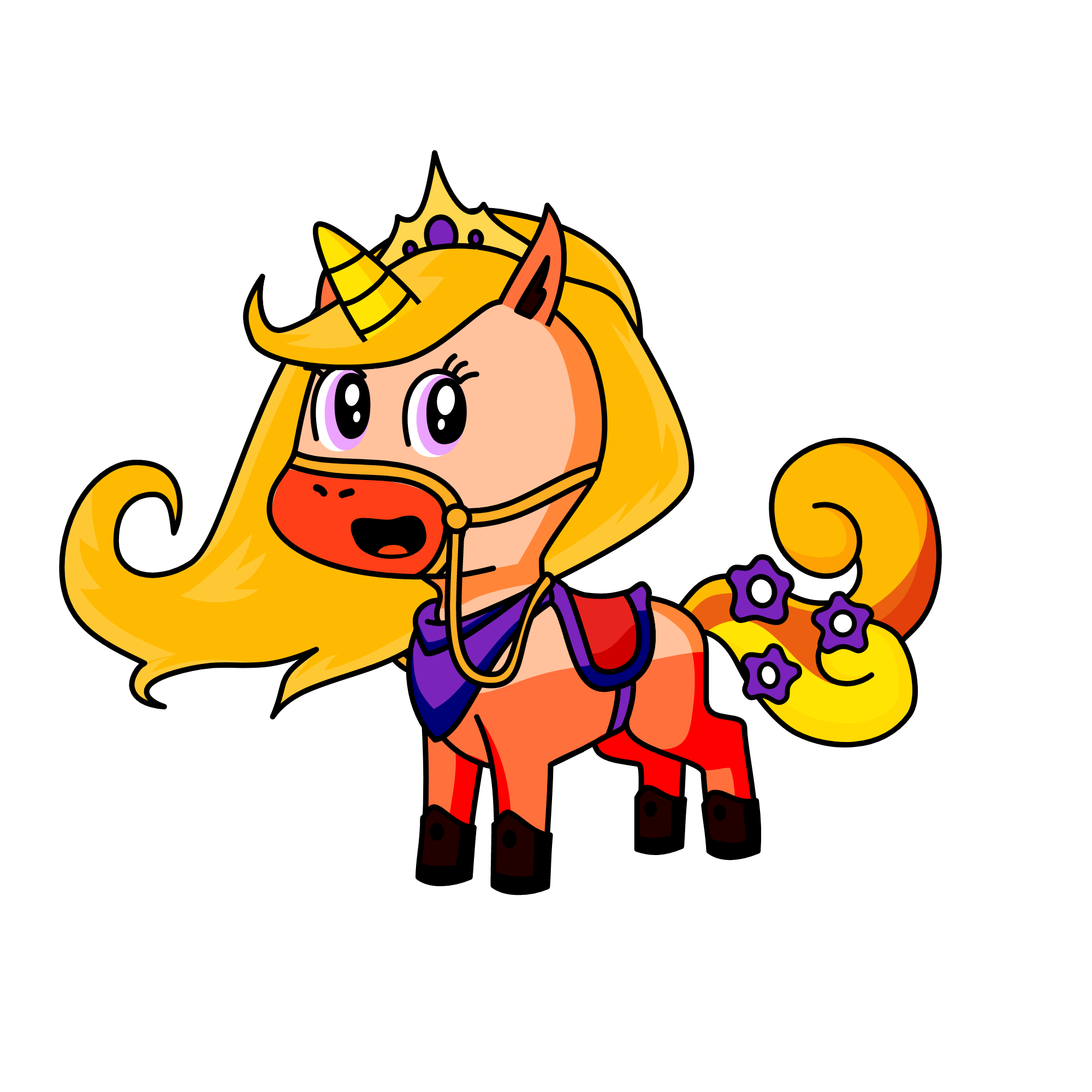 sunset, the unicorn