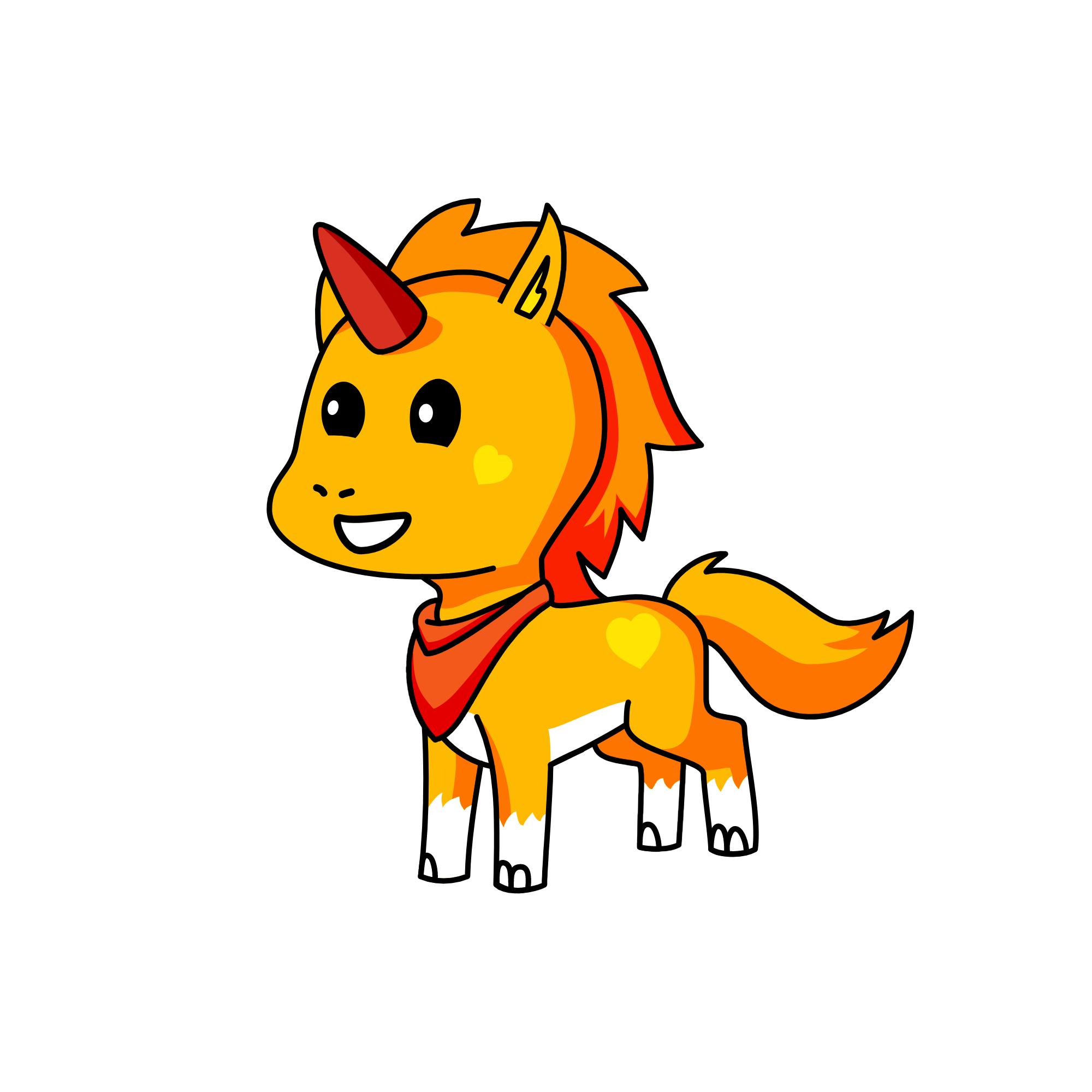 sunset, the unicorn