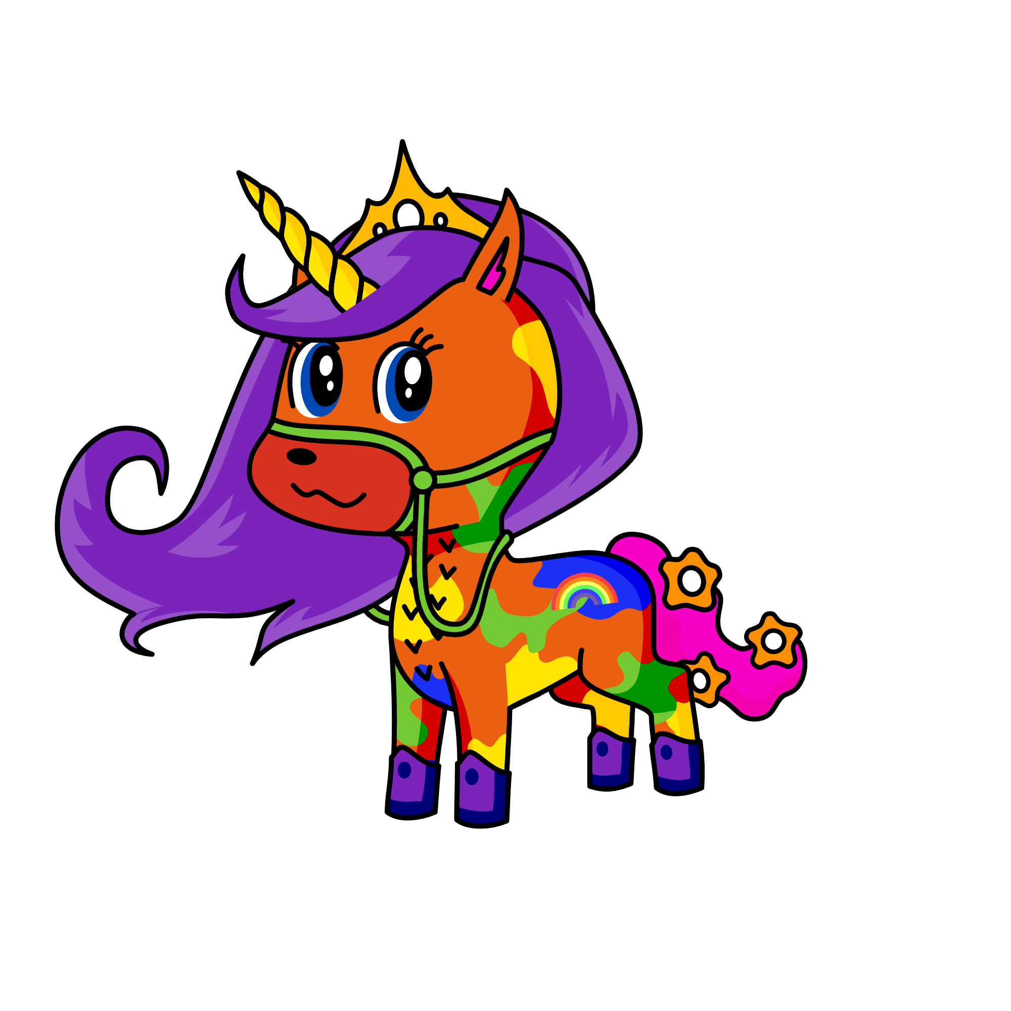 QUEEN HAPPY, the unicorn