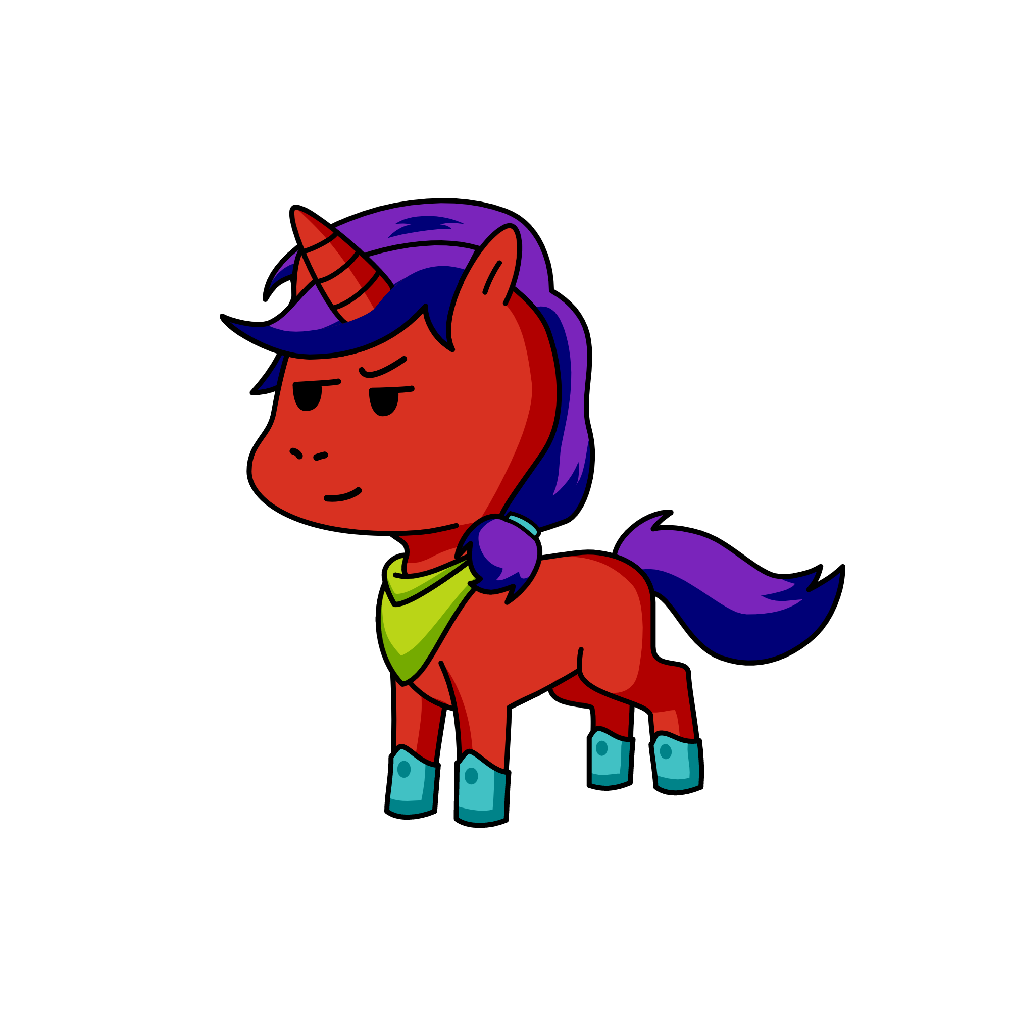 pat the only unicorn in the uniwolf AU, the unicorn