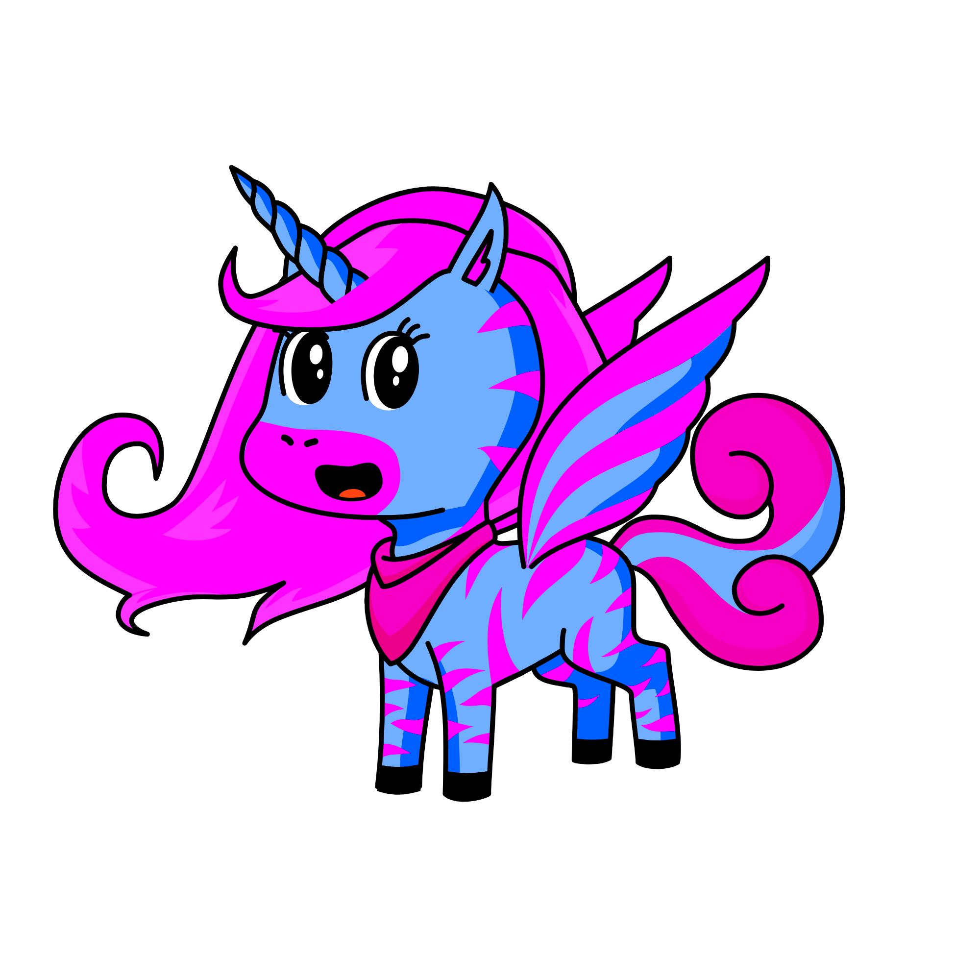 two color only unicorn, the unicorn