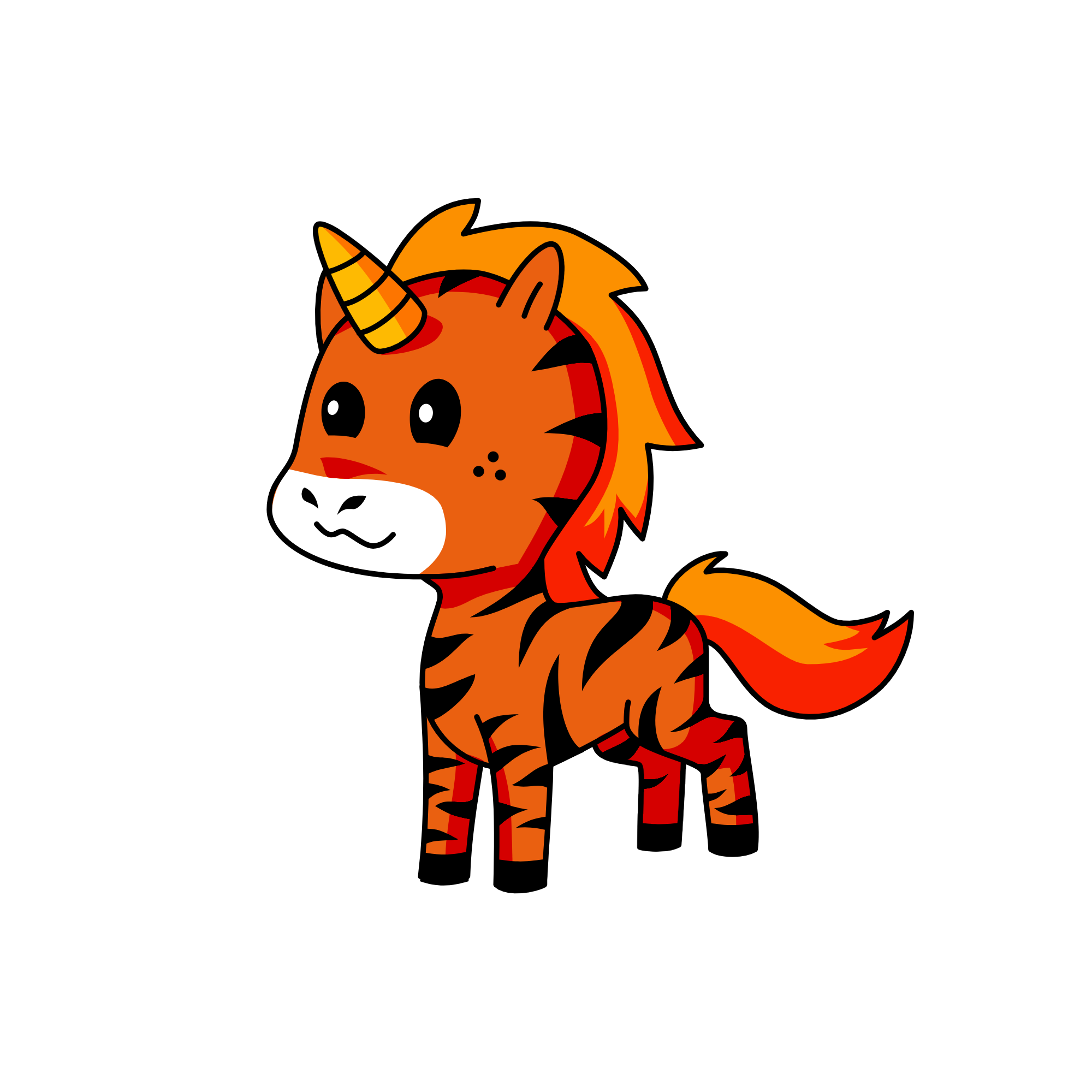 tiger, the unicorn