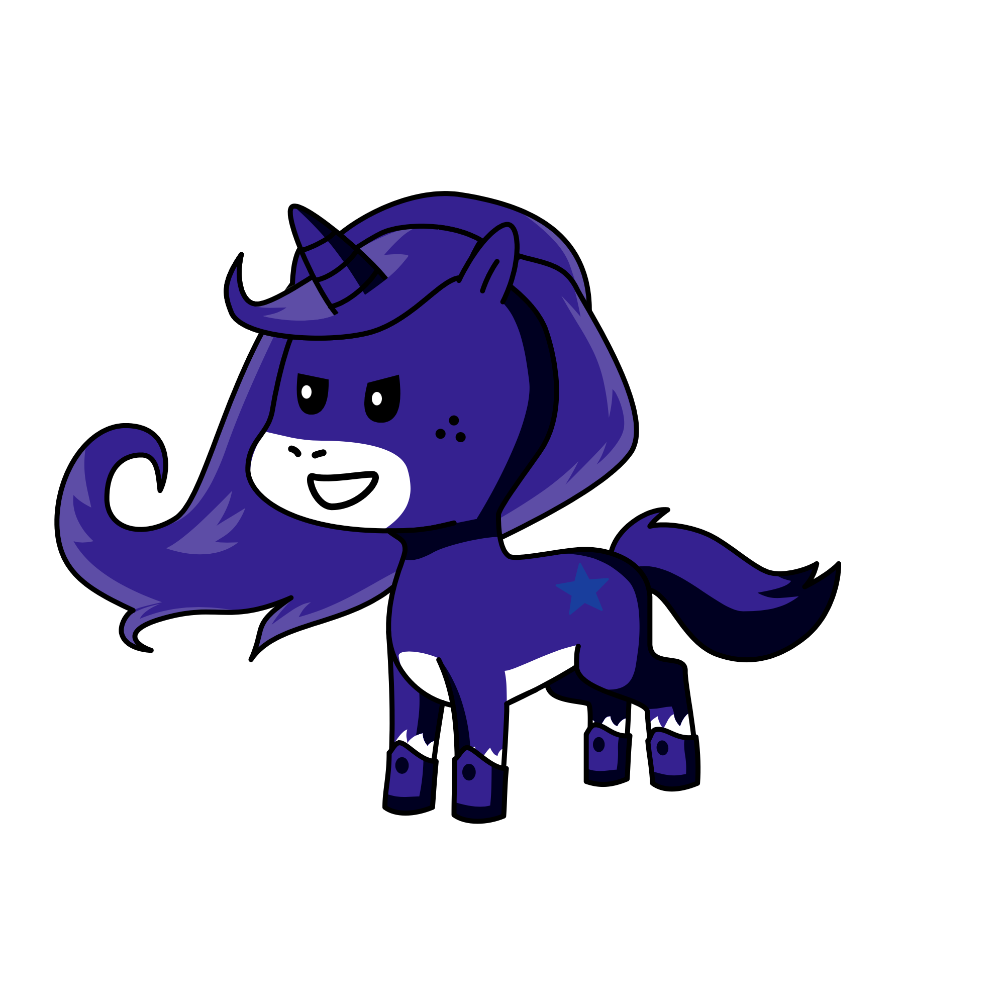 Mintnight moon, the unicorn