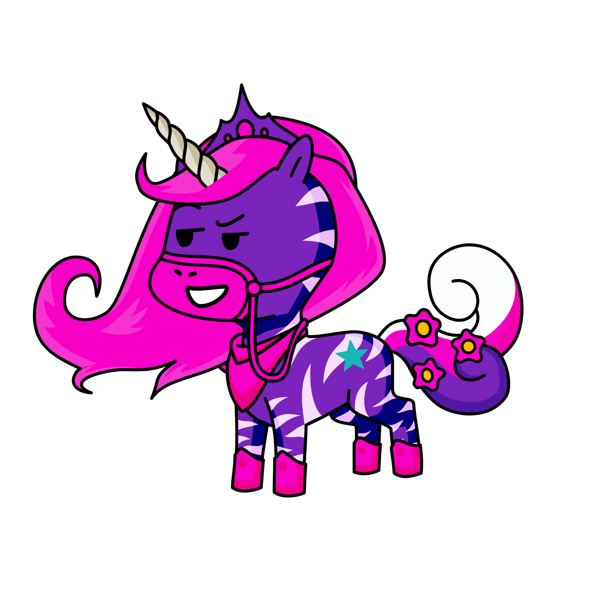 The Crowned Angel, the unicorn