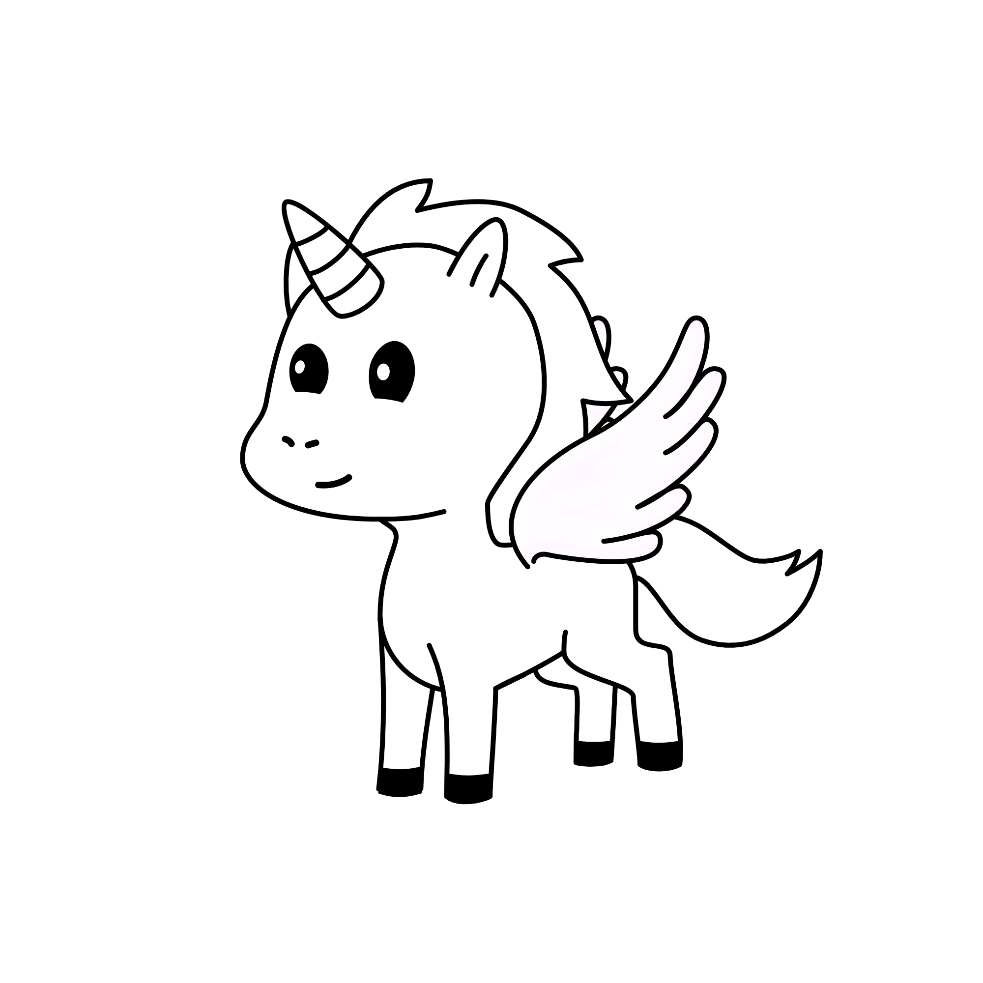 white, the unicorn