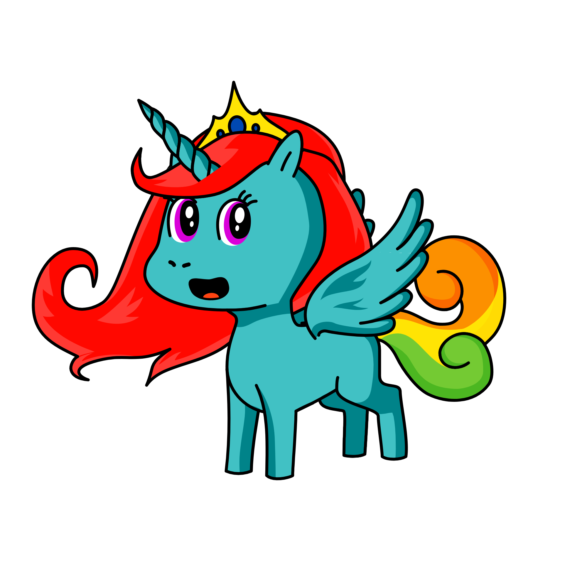 rainbow dash (as an alicorn), the unicorn